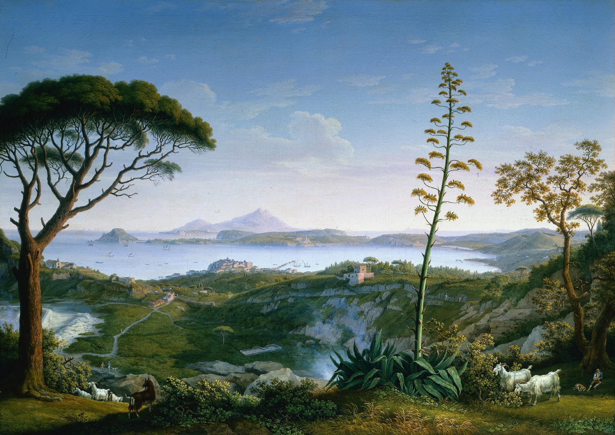 View of the Gulf of Pozzuoli from Solfatara