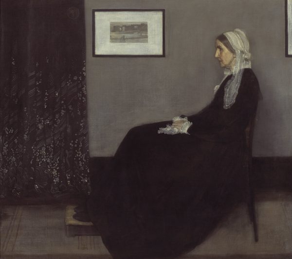 Arrangement en gris et noir n°1, also called Portrait de la mère de l'artiste by James McNeill Whistler