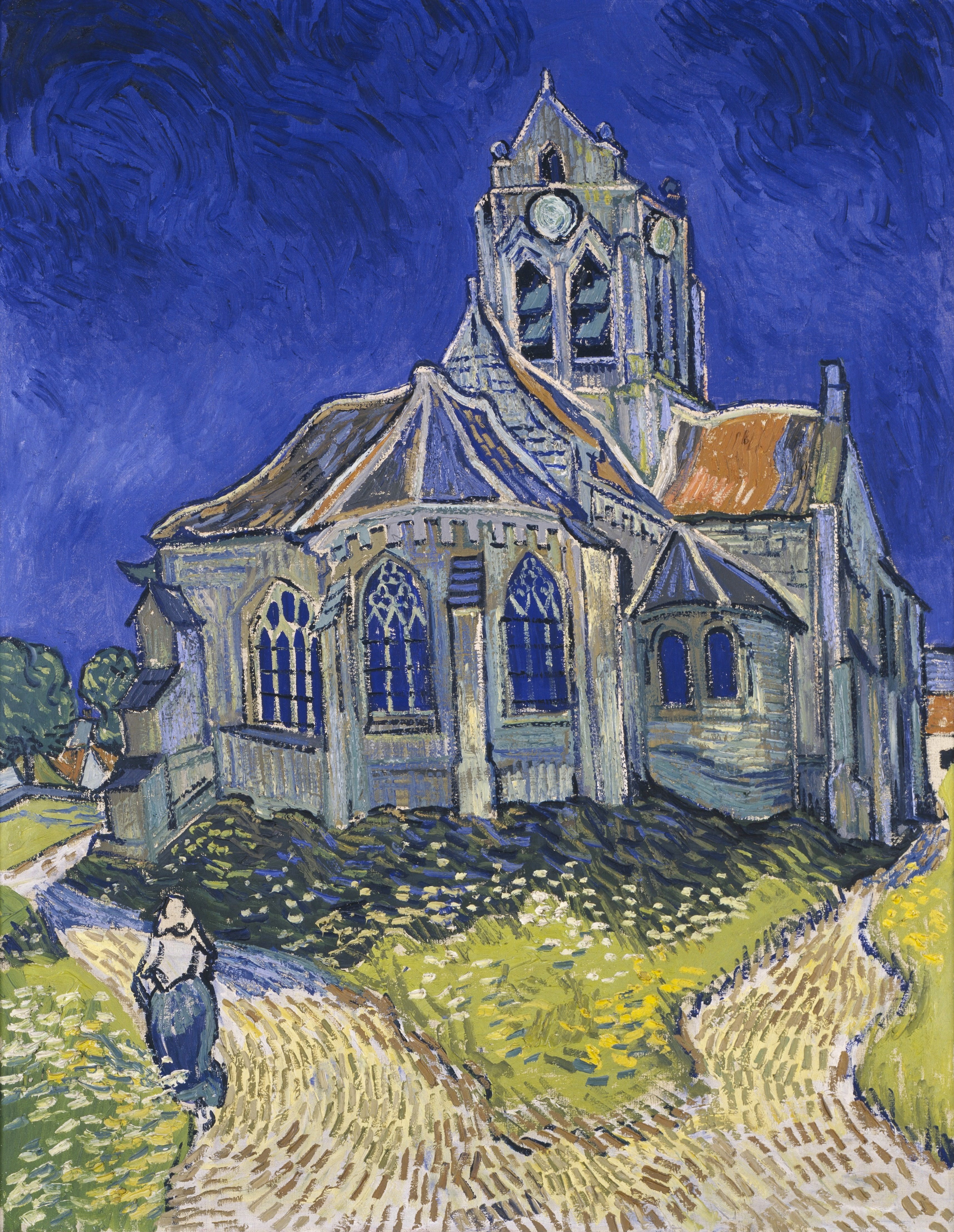 The Church at Auvers, 1890-06, by Vincent van Gogh