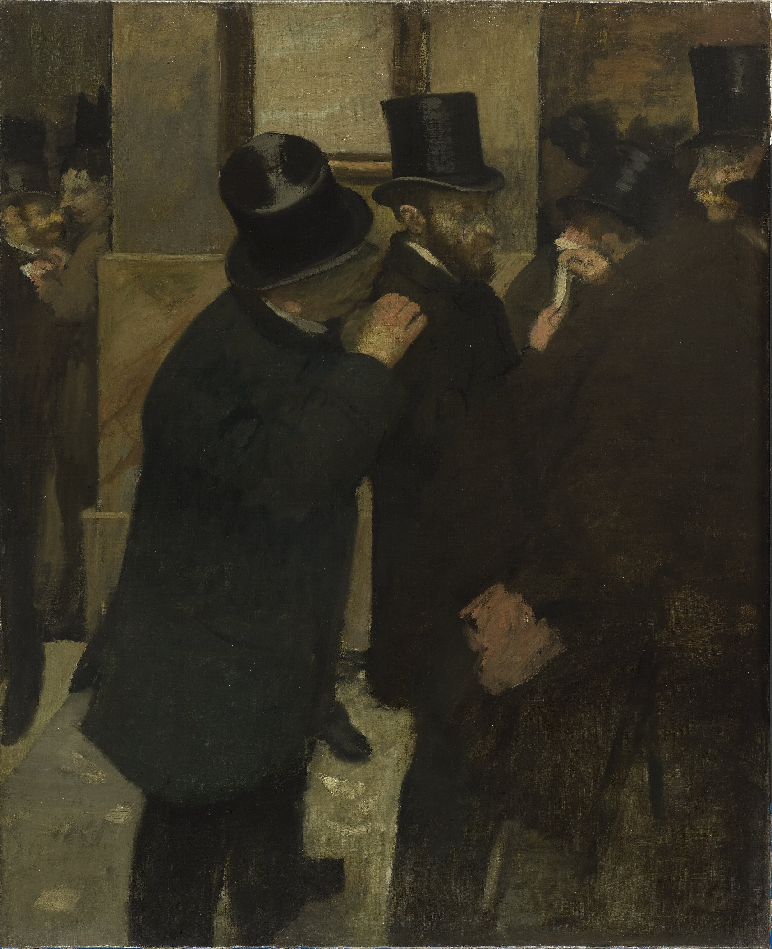 Portraits à la Bourse by Edgar Degas