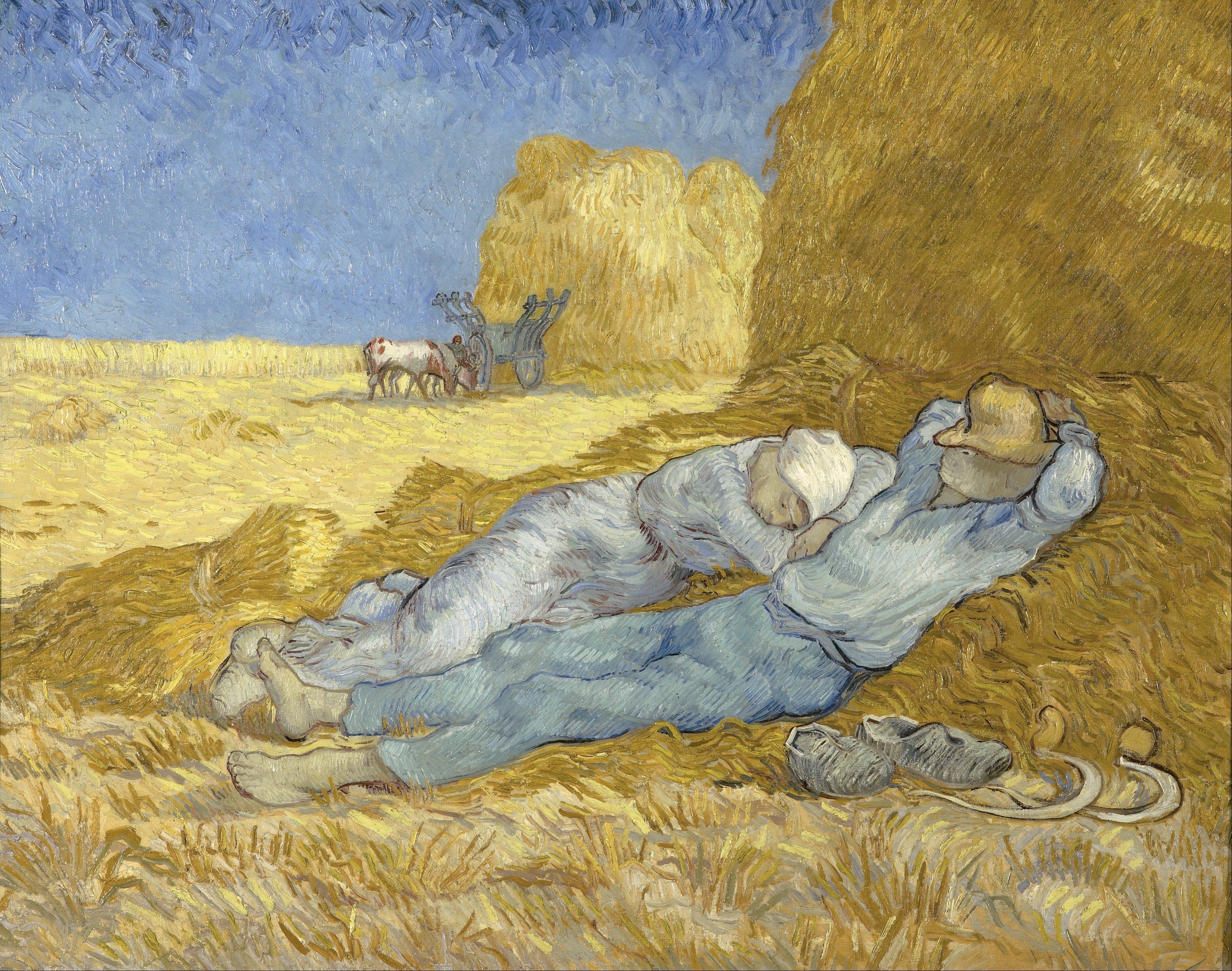 The siesta (after Millet), 1890-01, by Vincent van Gogh