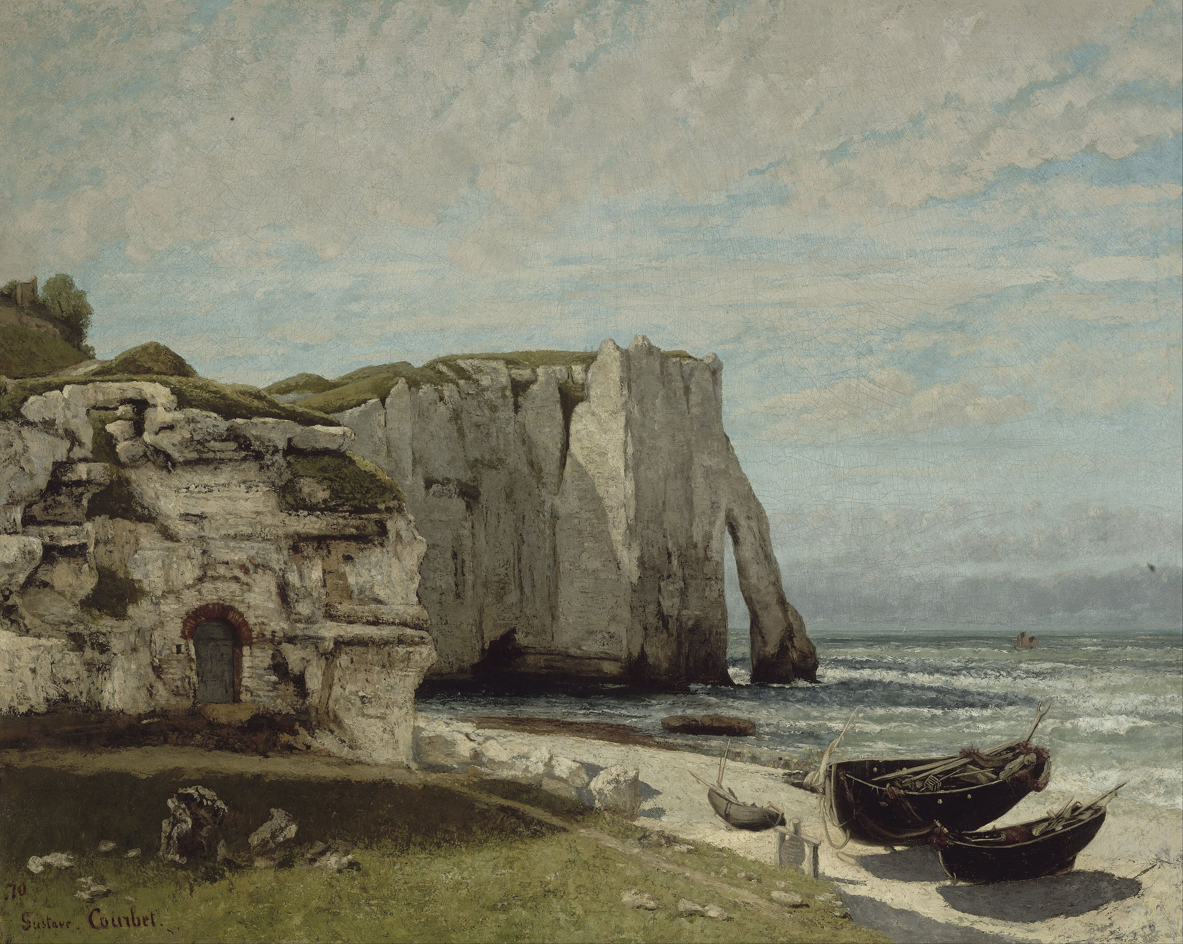 La falaise d'Etretat après l'orage by Gustave Courbet