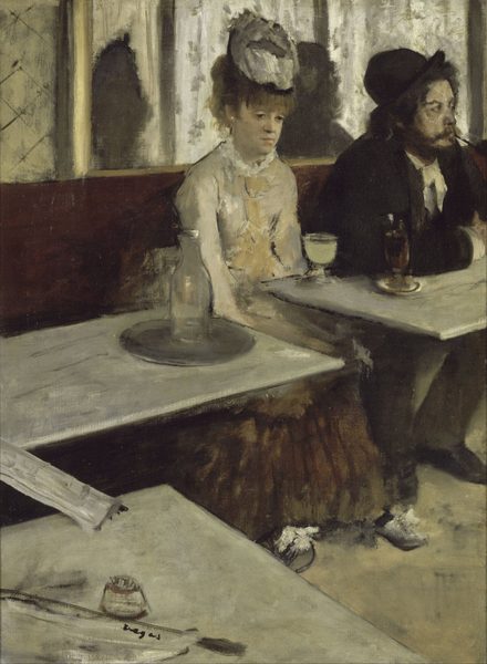 Dans un café, dit aussi l'Absinthe by Edgar Degas