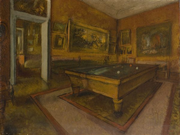 Salle de billard au Ménil-Hubert by Edgar Degas