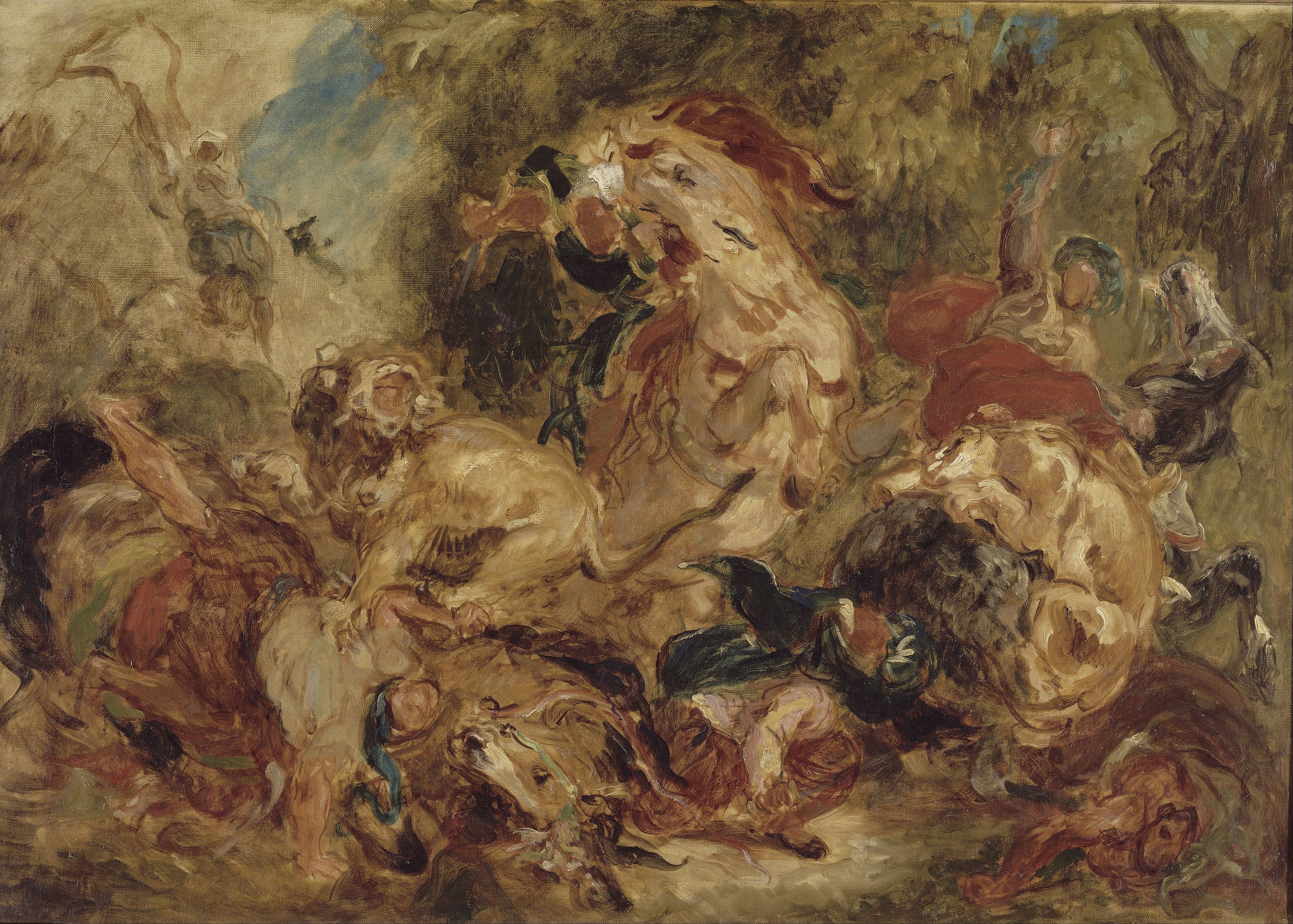 Chasse aux lions by Eugène Delacroix