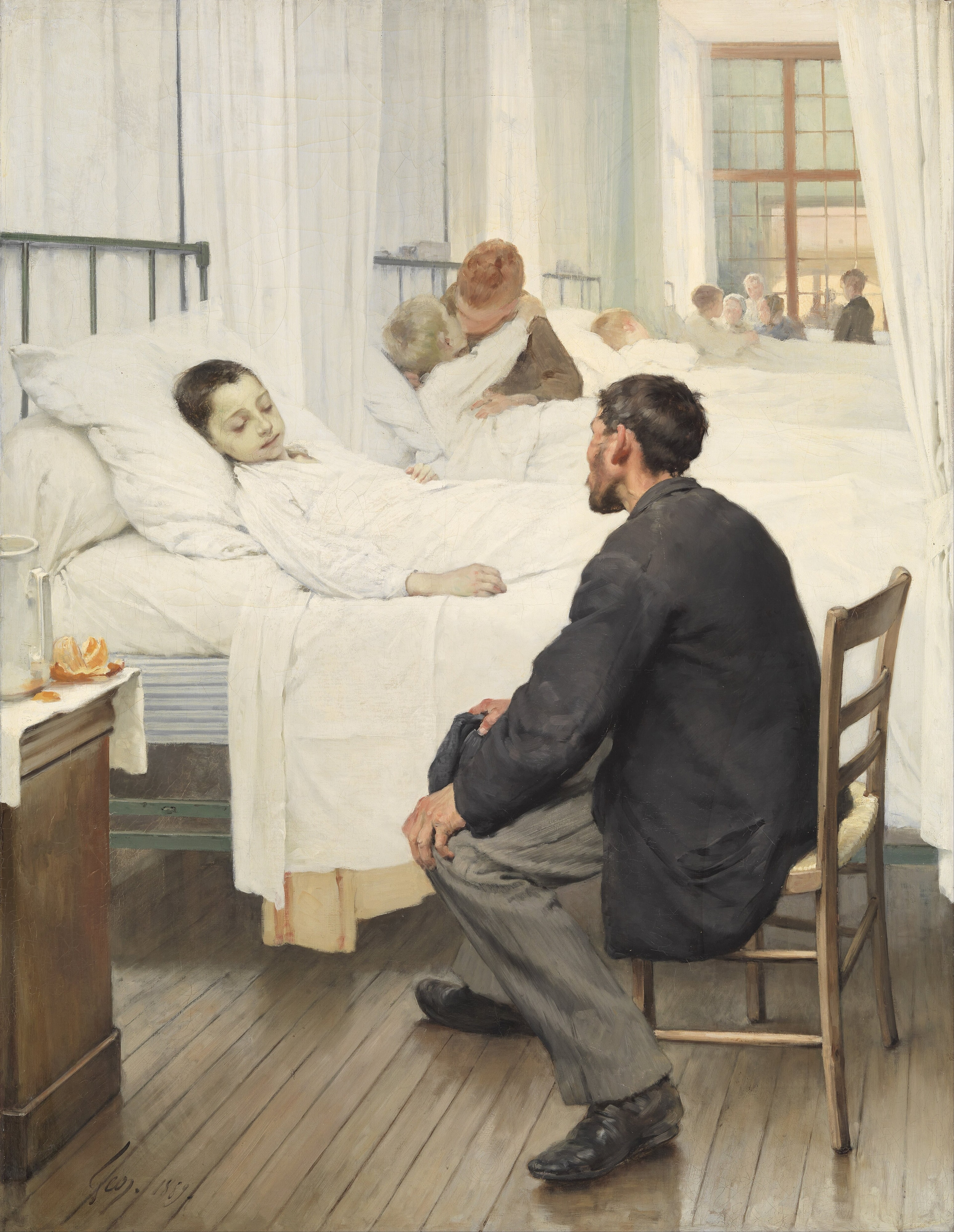 Le Jour de la visite à l'hôpital by Jean Geoffroy (1853 - 1924) – Painter (French) Details on Google Art Project