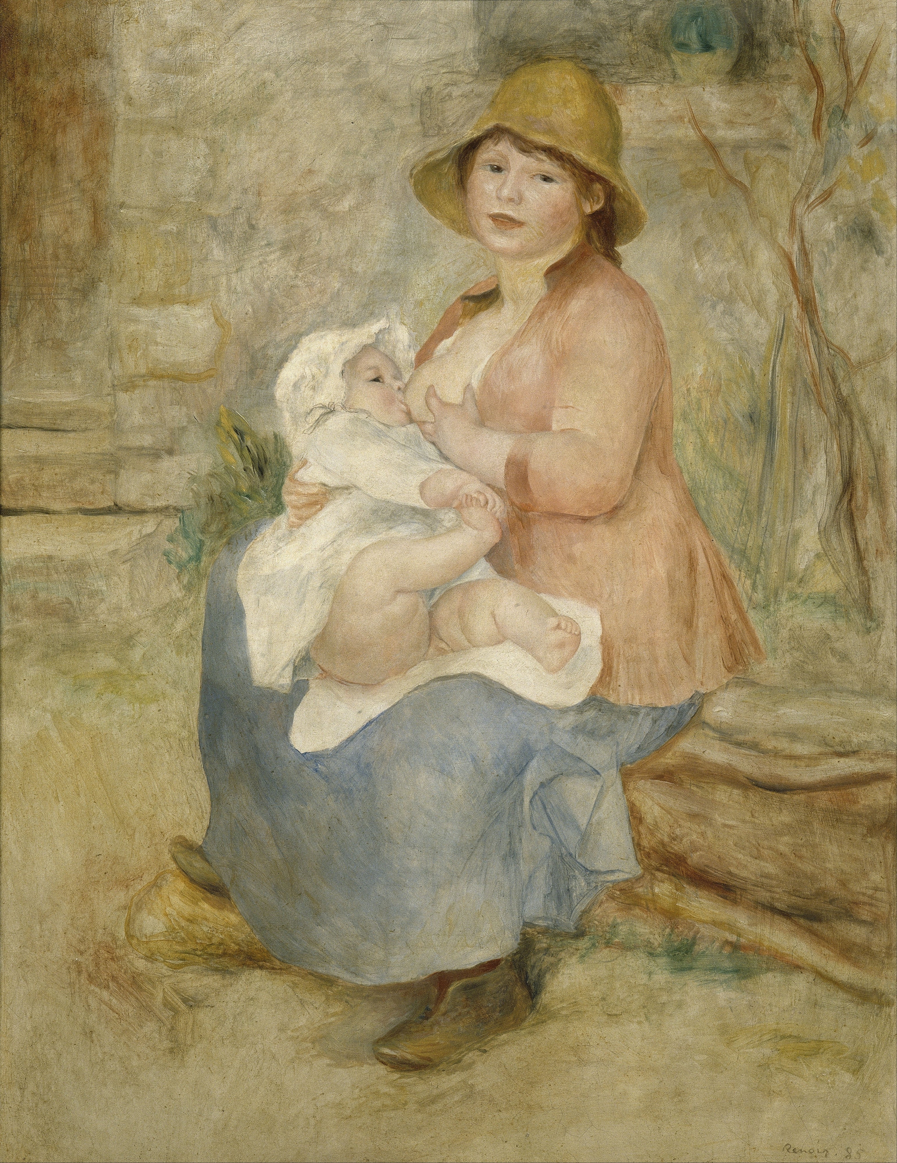Maternité, dit aussi l'Enfant au sein by Pierre-Auguste Renoir