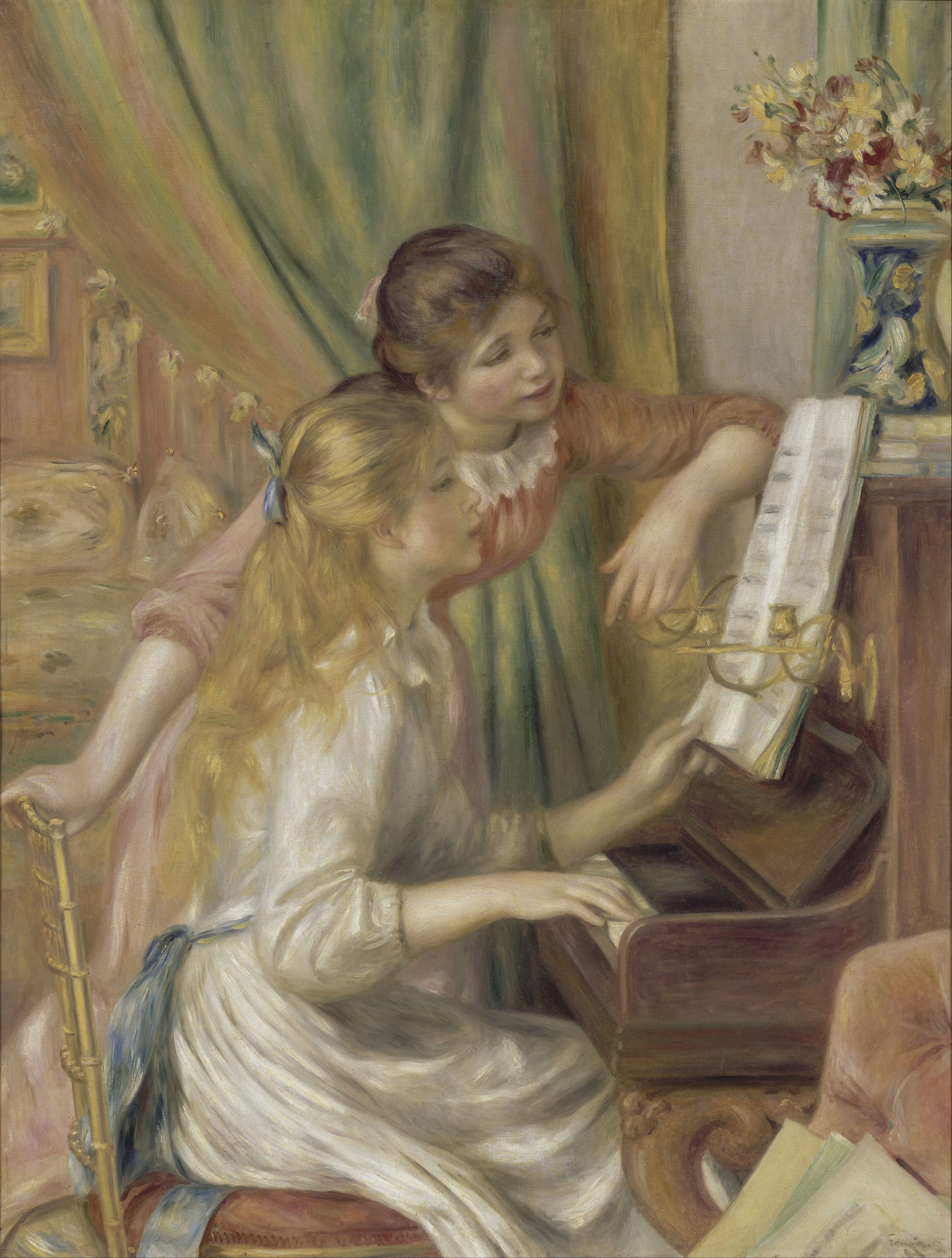Jeunes filles au piano by Pierre-Auguste Renoir