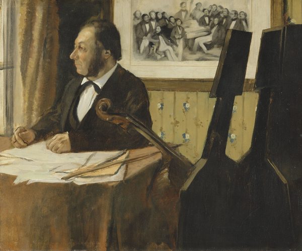 Le Violoncelliste Pilet by Edgar Degas