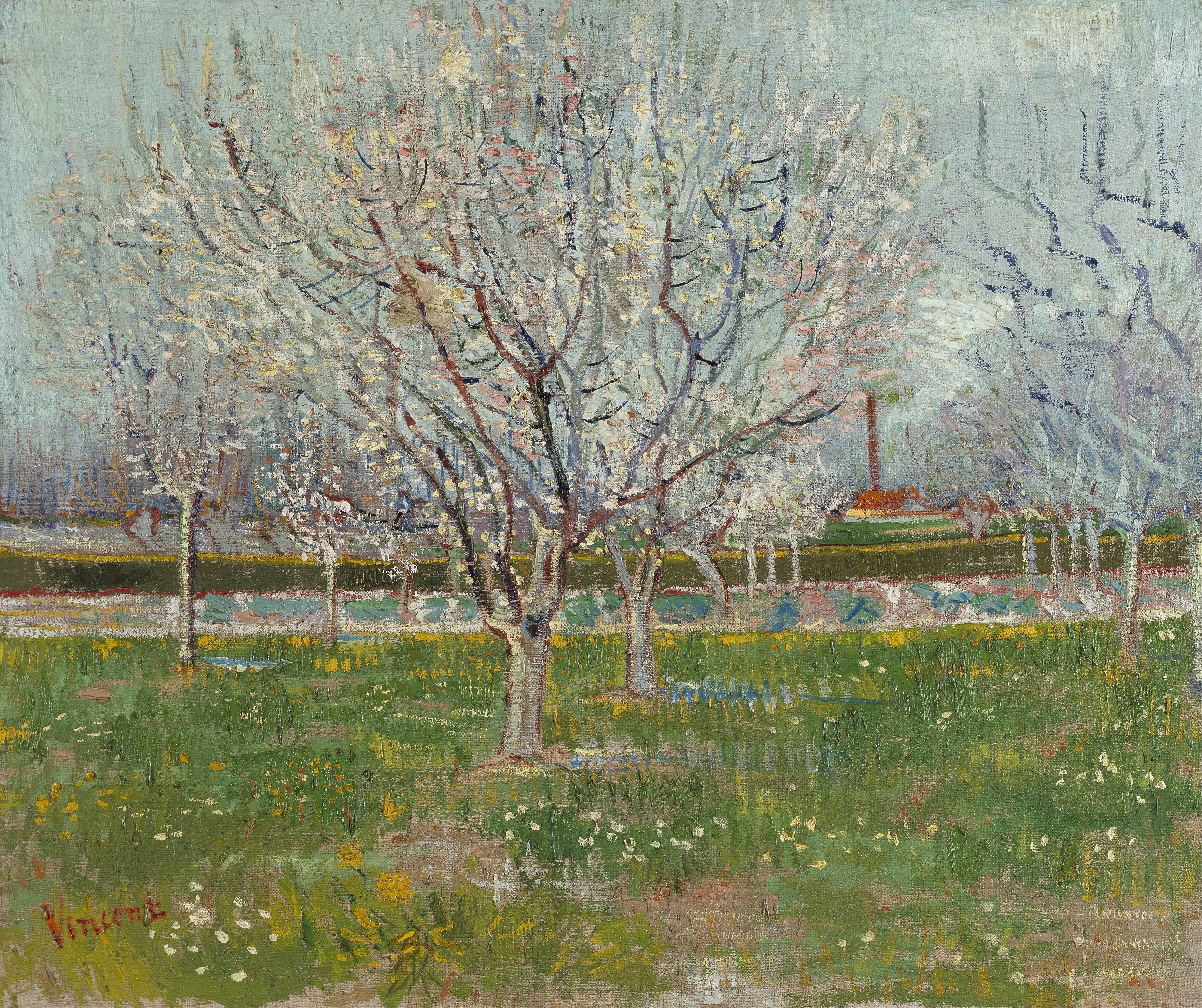 Orchard in Blossom, 1888, by Vincent van Gogh