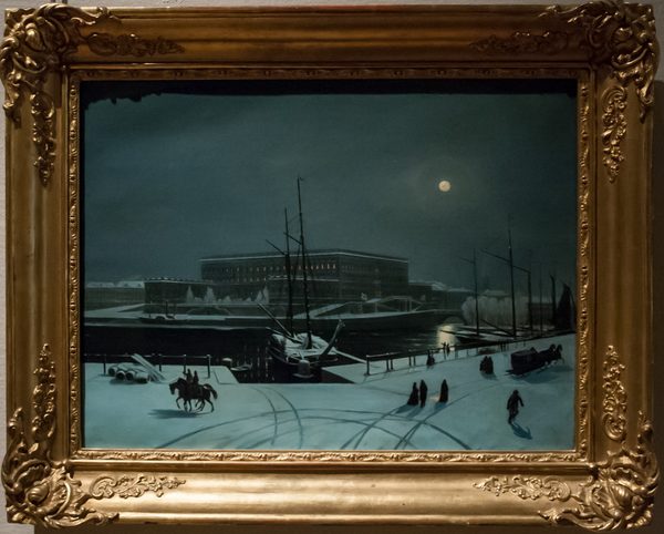 View of the Royal Palace in Stockholm. Winter by Carl Stefan Bennet