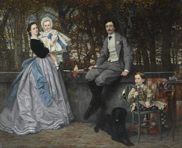 Portrait du marquis et de la marquise de Miramon et de leurs enfants by James Tissot