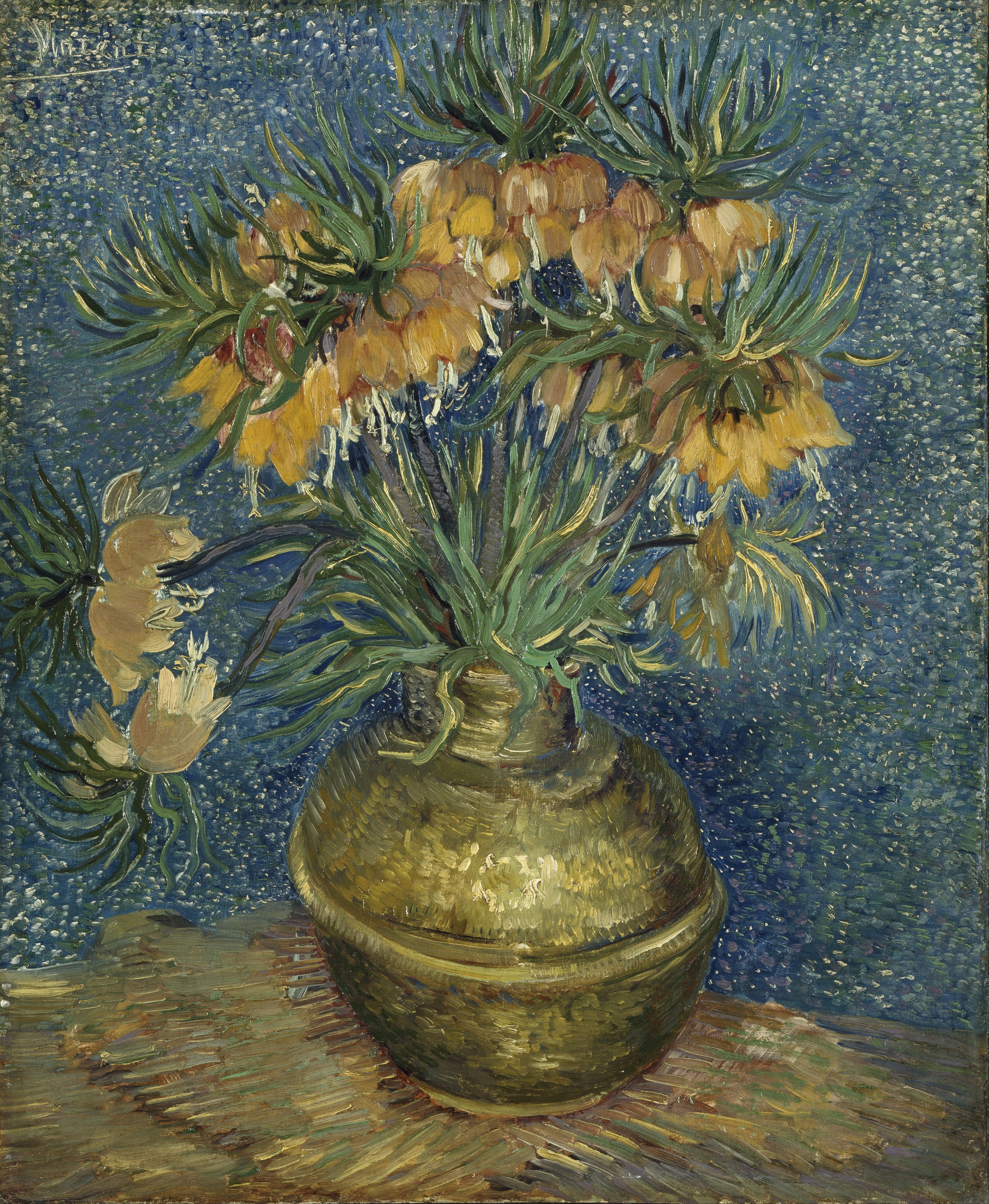 Fritillaries in a Copper Vase, 1887, by Vincent van Gogh