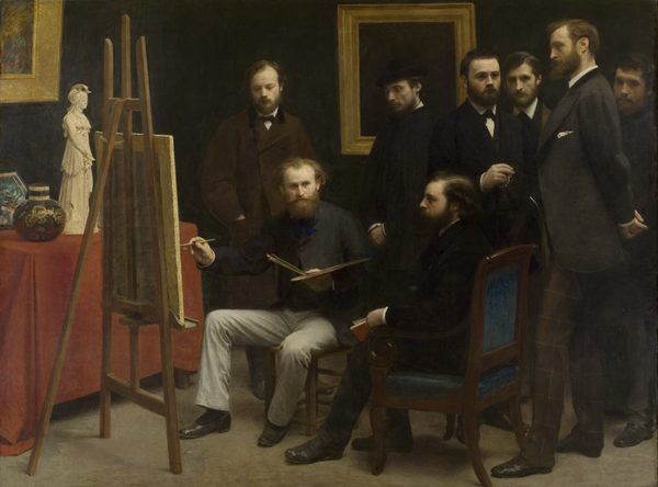 A Studio at Les Batignolles by Henri Fantin-Latour