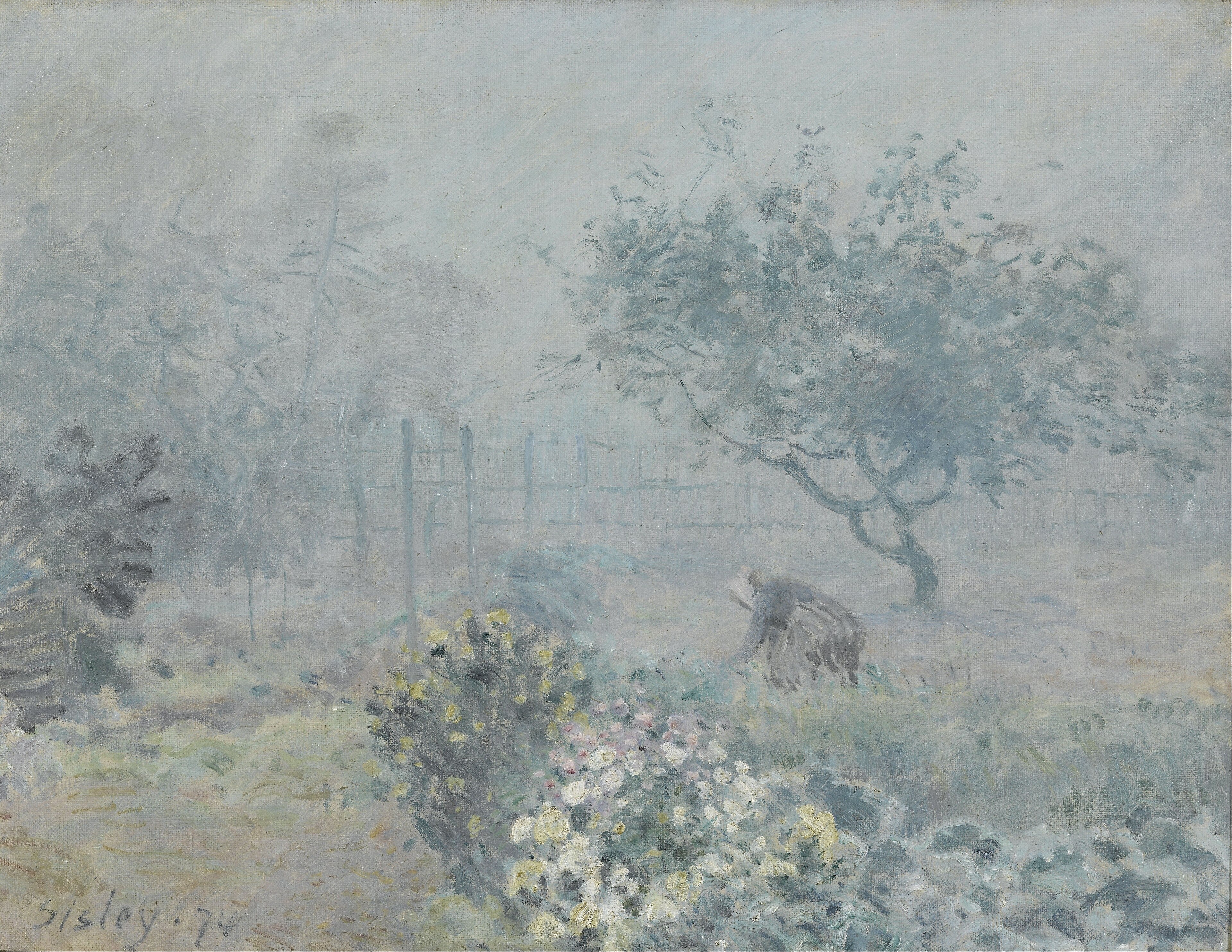 Le Brouillard, Voisins by Alfred Sisley