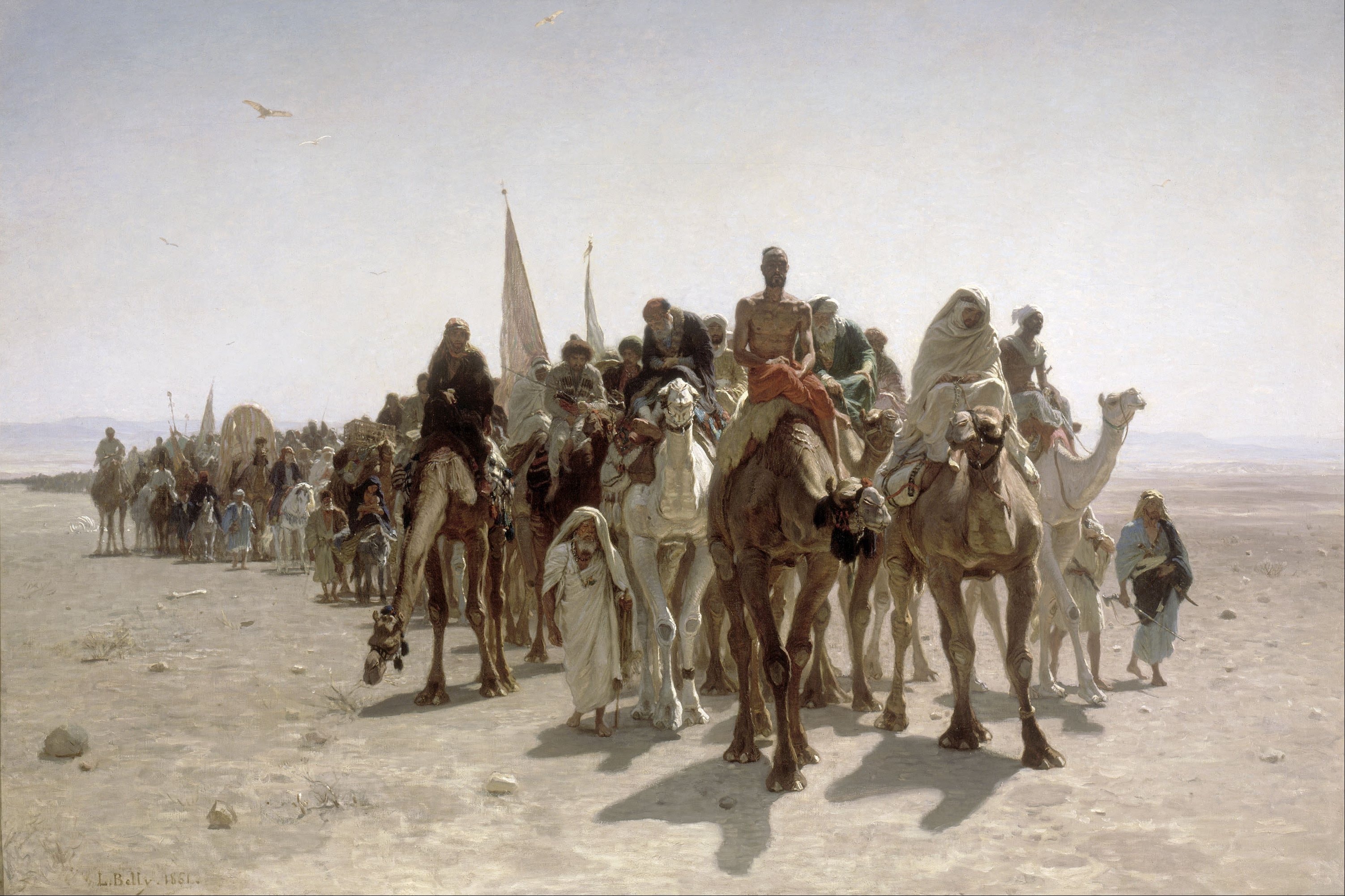 Pélerins allant à la Mecque by Léon Belly