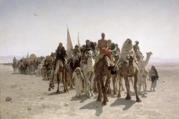 Pélerins allant à la Mecque by Léon Belly