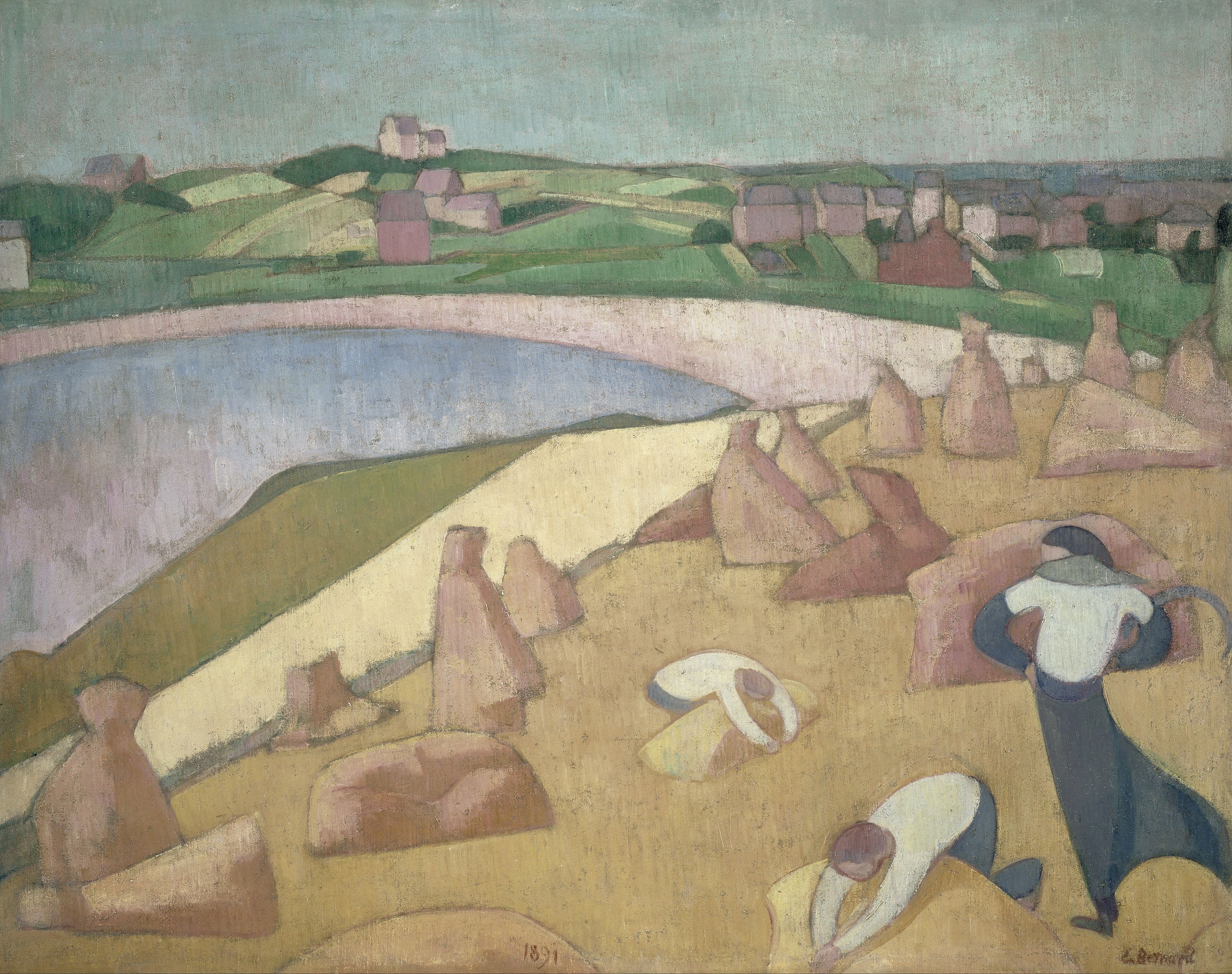 Moisson au bord de la mer by Emile Bernard (1868 - 1941) – Painter (French) Details on Google Art Project