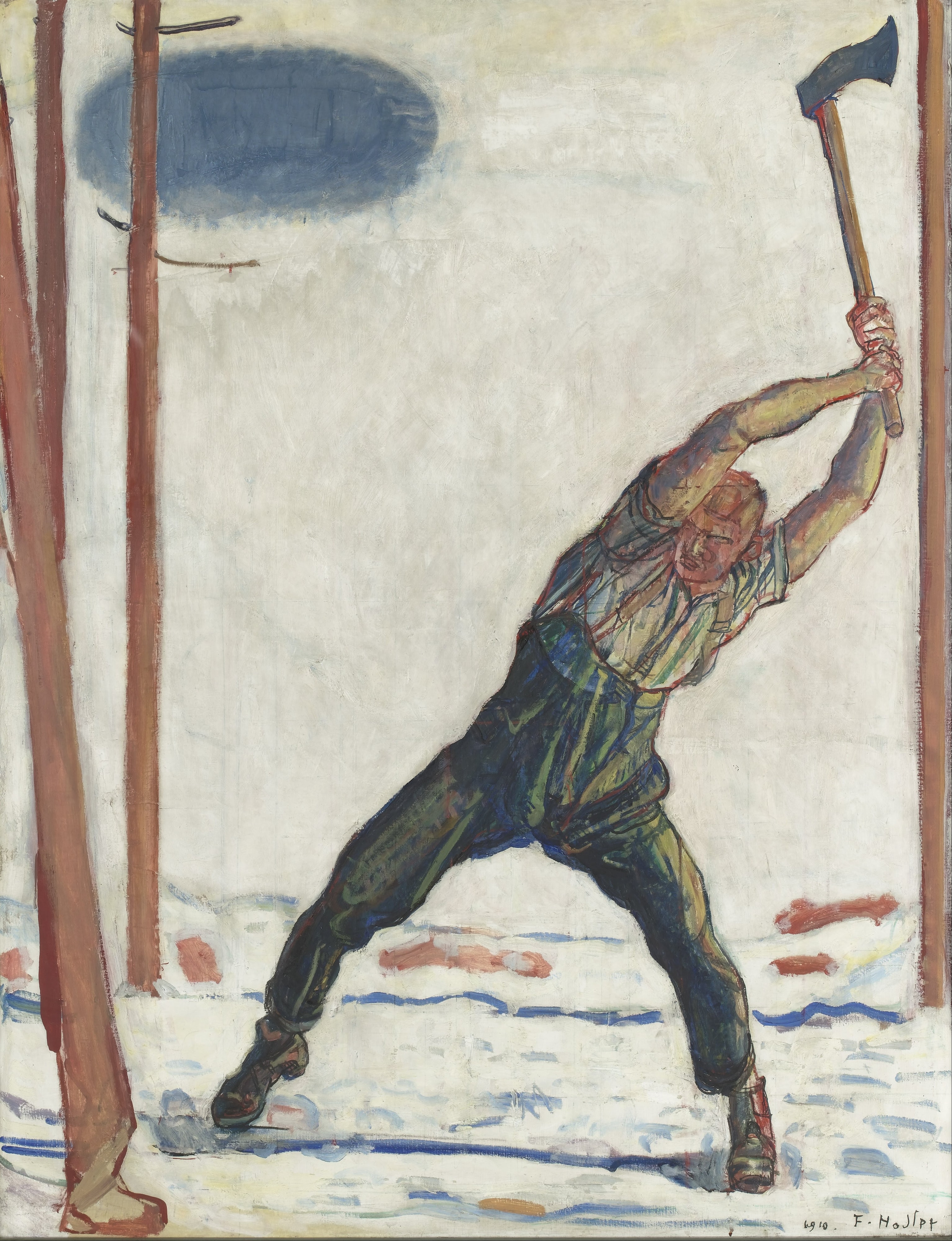 Der Holzfäller (Le bûcheron) by Fernidand Hodler (1853 - 1918) – Painter (Swiss) Details on Google Art Project