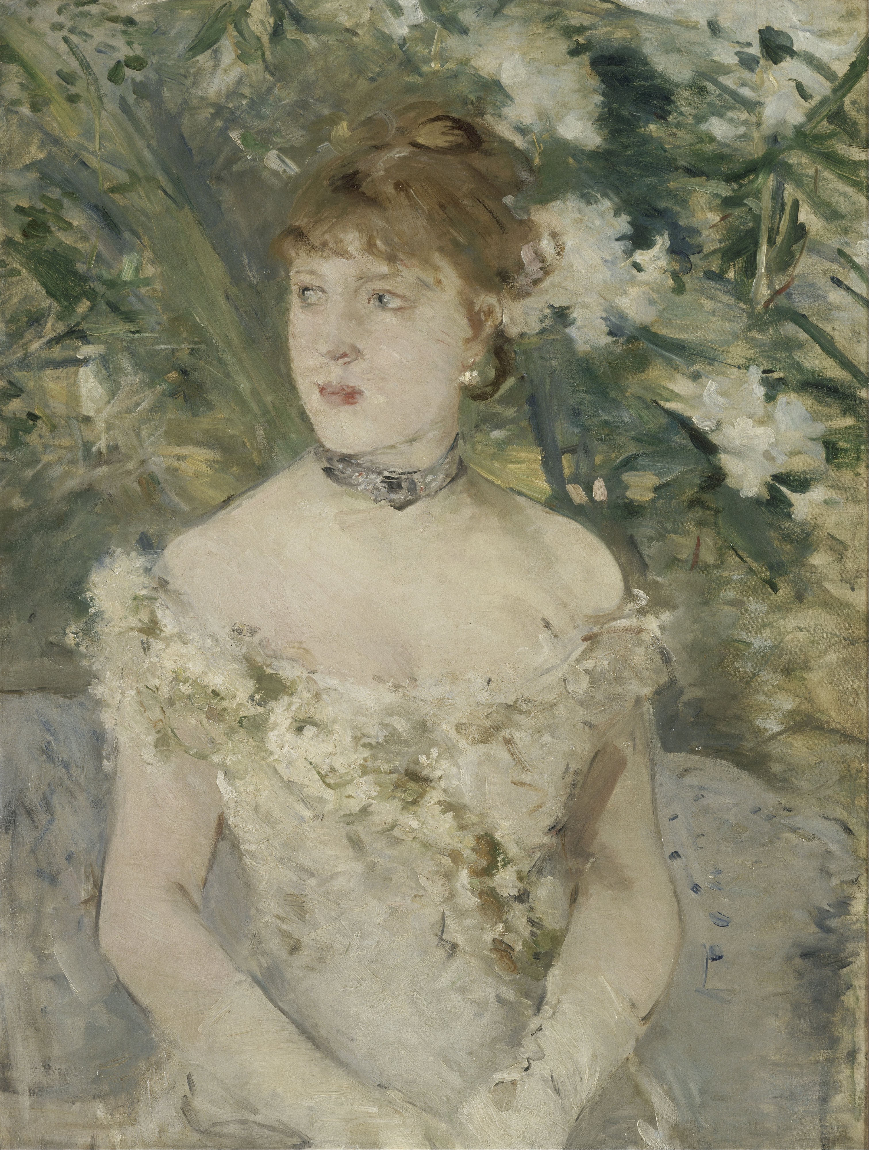 Jeune femme au bal by Berthe Morisot
