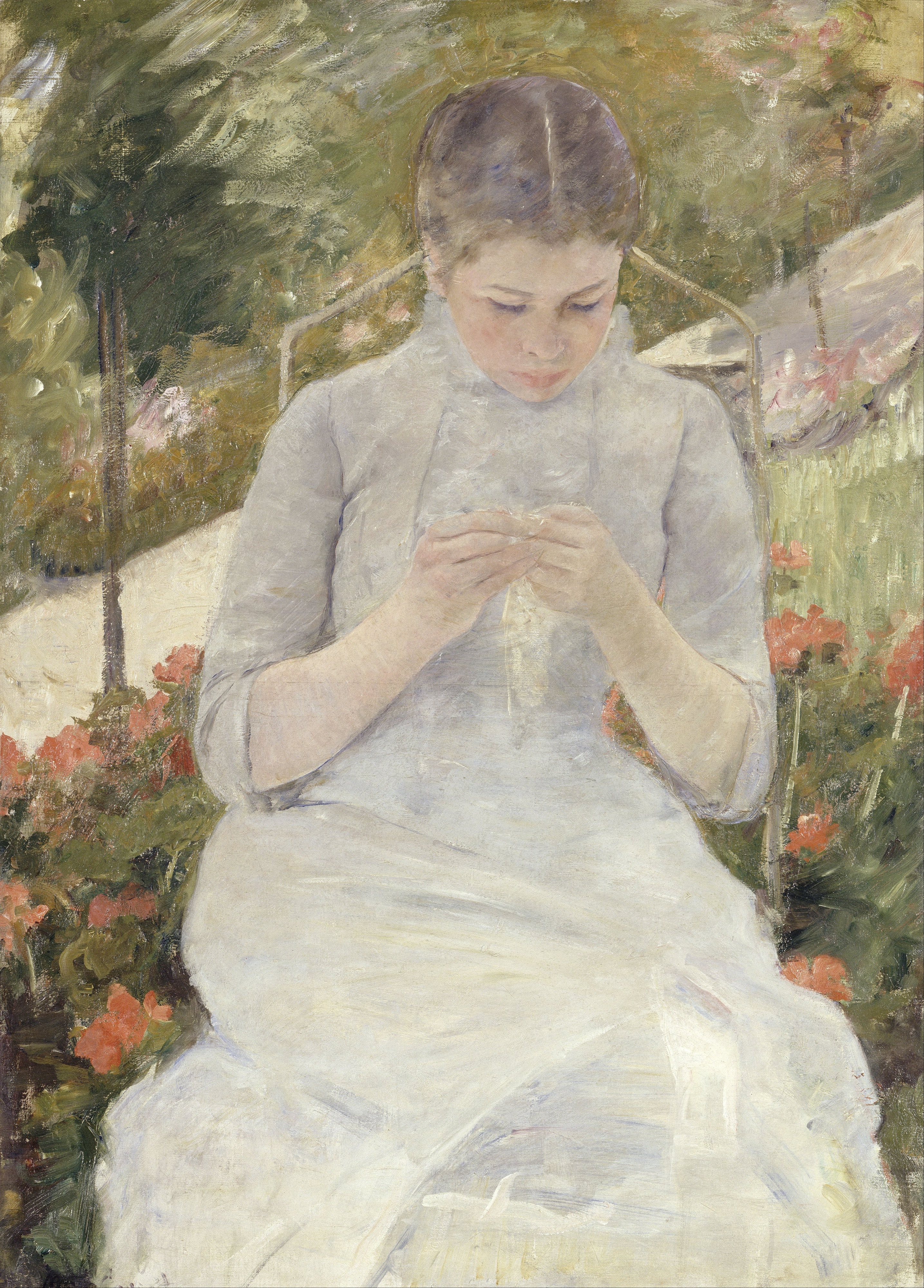 Jeune fille au jardin by Mary Cassatt