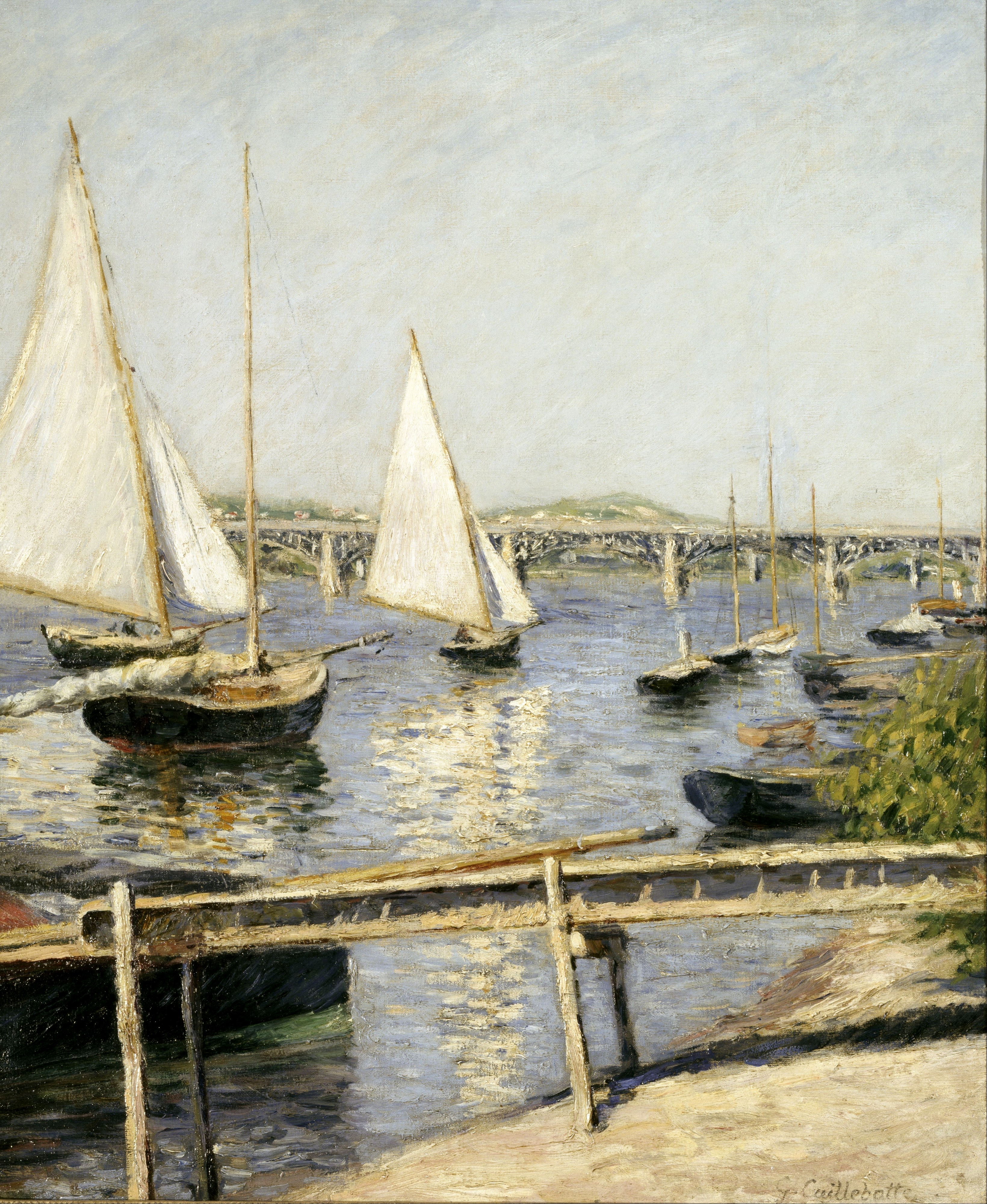 Voiliers à Argenteuil by Gustave Caillebotte