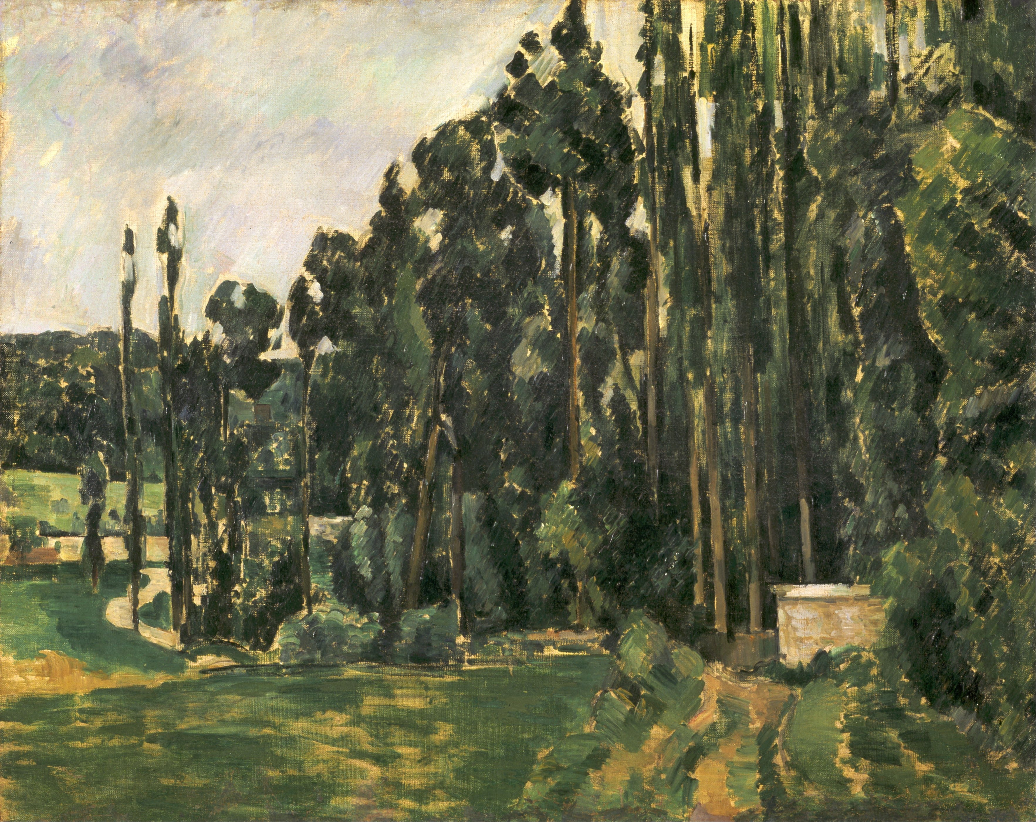 Les Peupliers by Paul Cézanne
