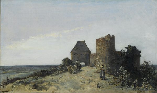 Ruines du château de Rosemont by Johan Jongkind