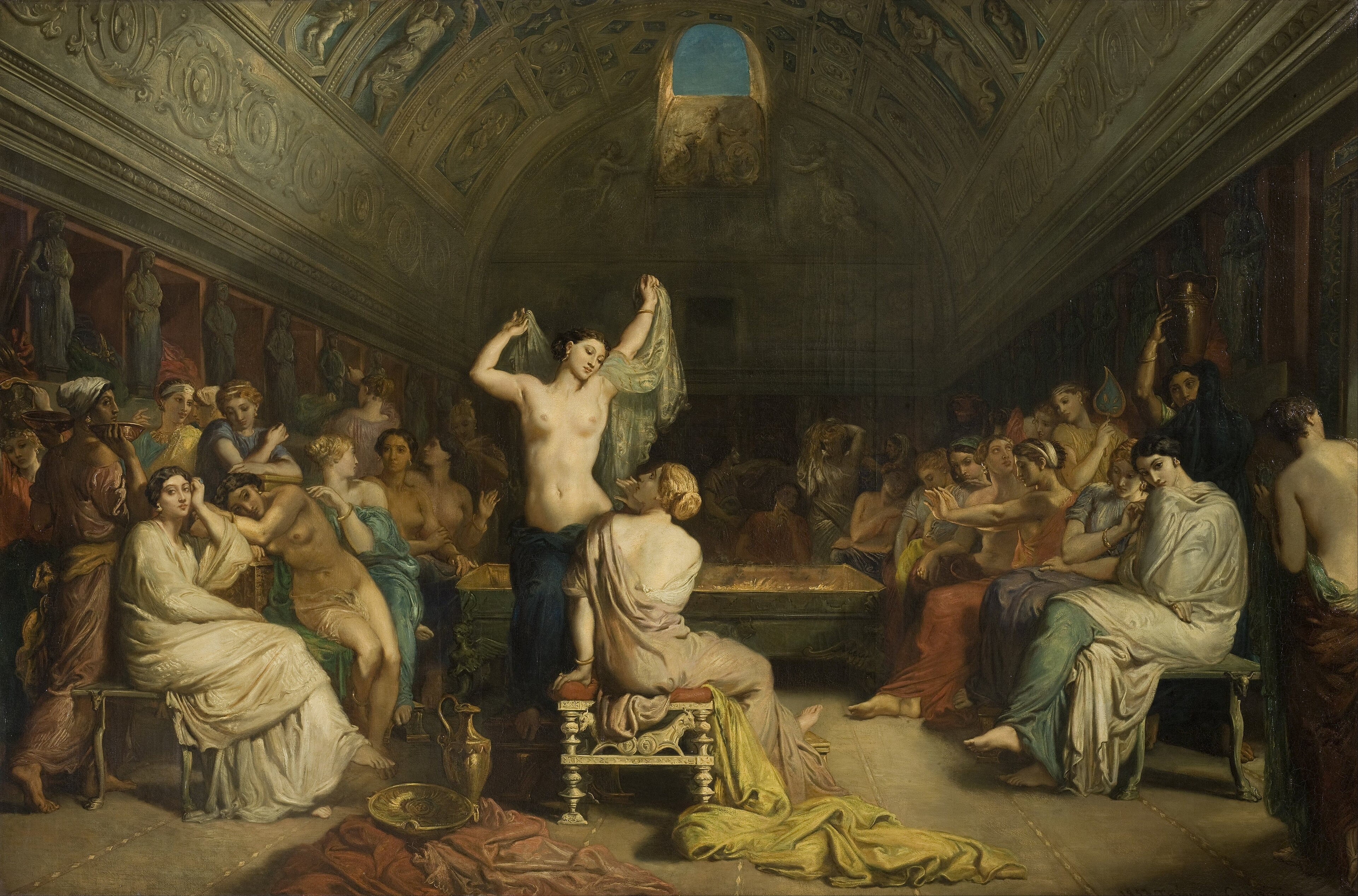 Le Tepidarium, "salle où les femmes de Pompéi venaient se reposer et se sécher en sortant du bain" by Théodore Chassériau