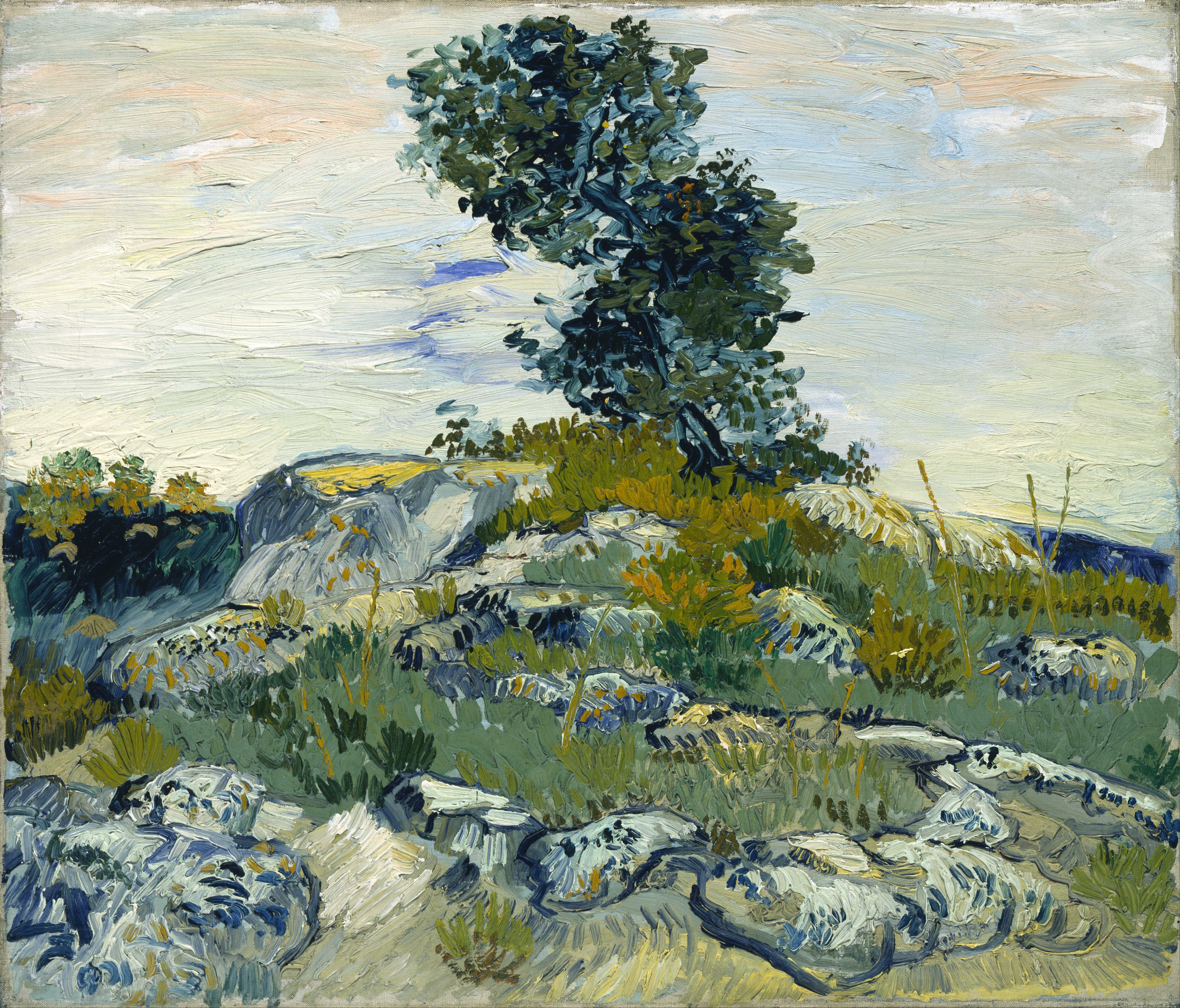 Rocks, 1888-07, by Vincent van Gogh
