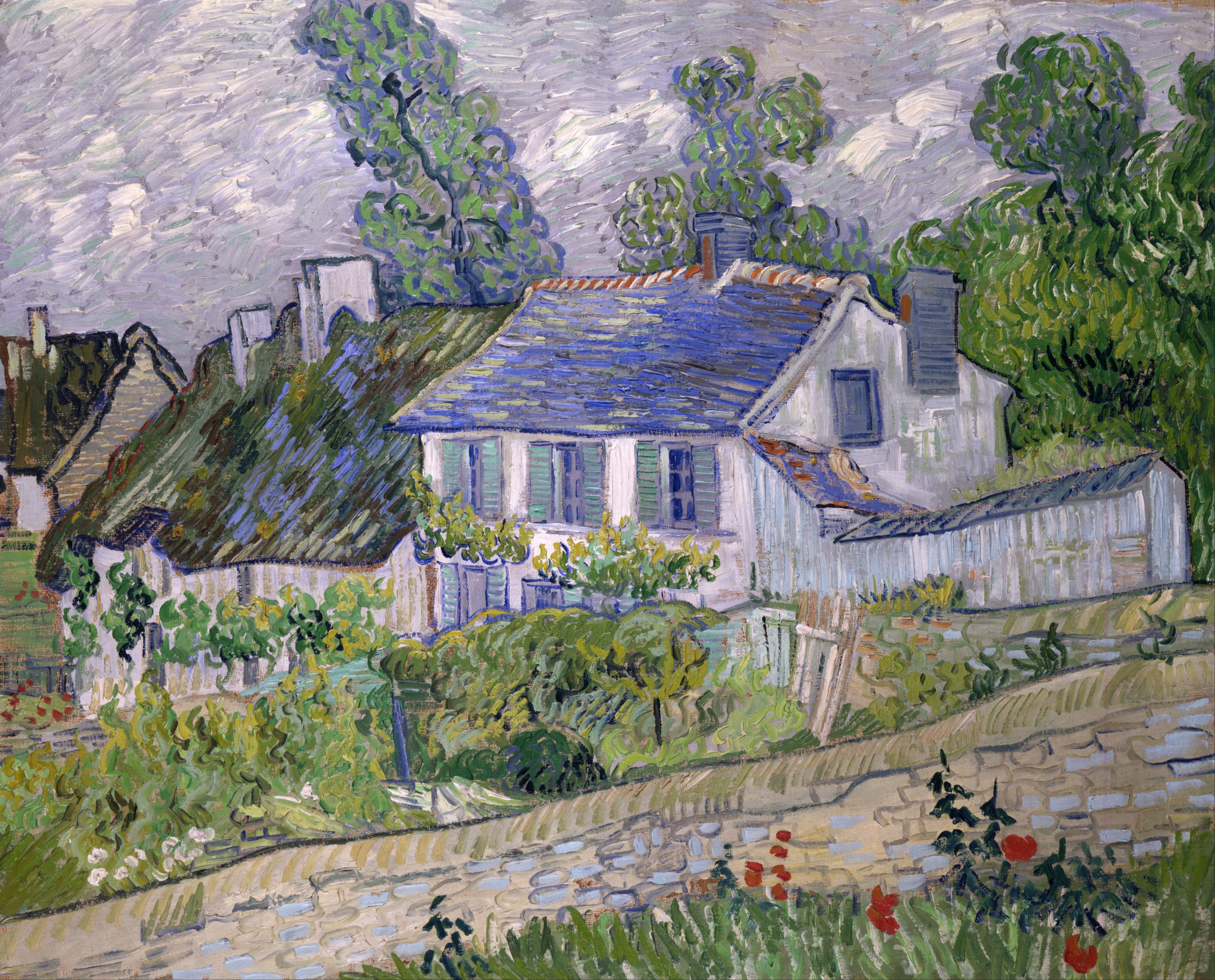 Houses at Auvers, 1890-06, by Vincent van Gogh