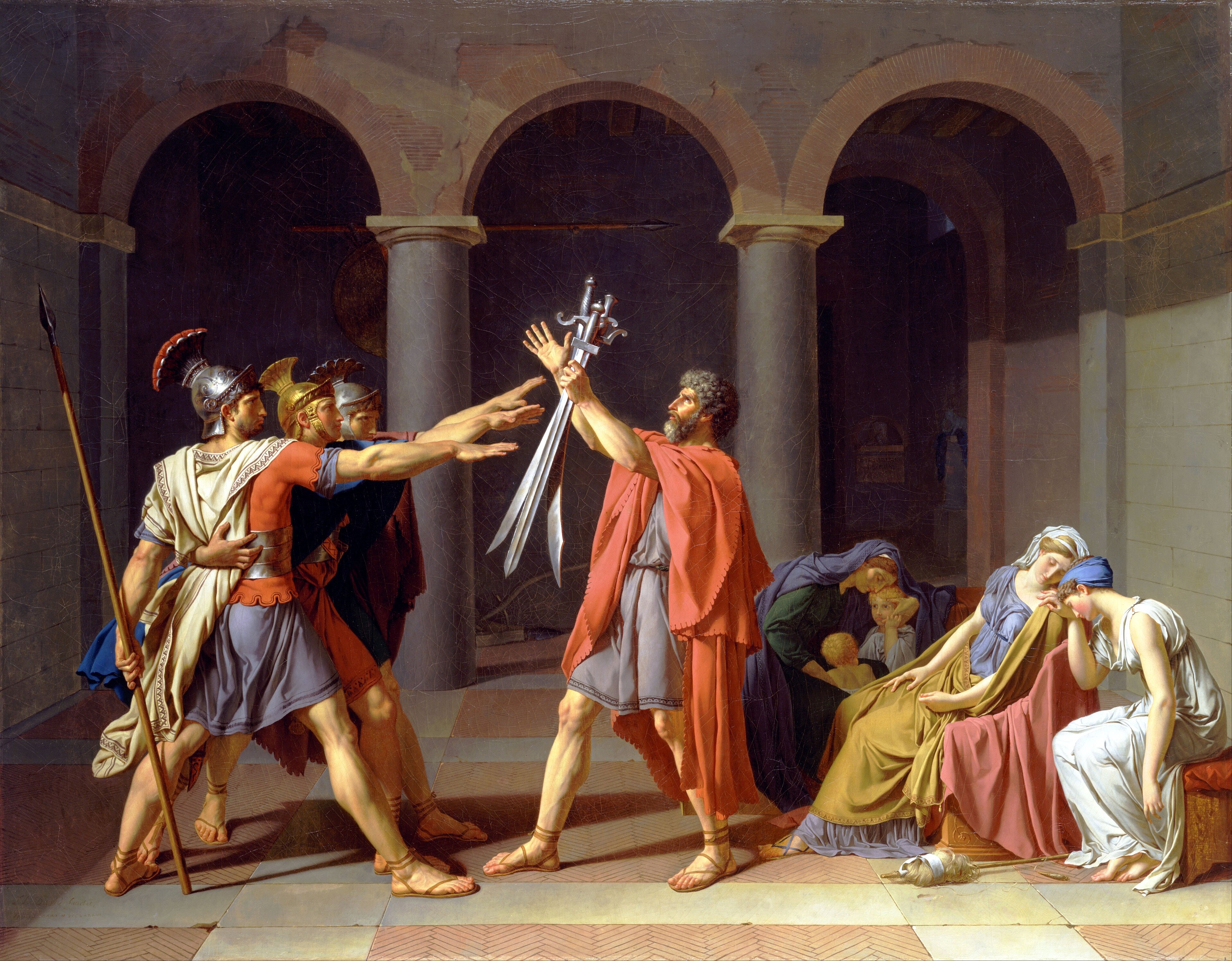 Copy of the Oath of the Horatii - made by Girodet by Anne-Louis Girodet