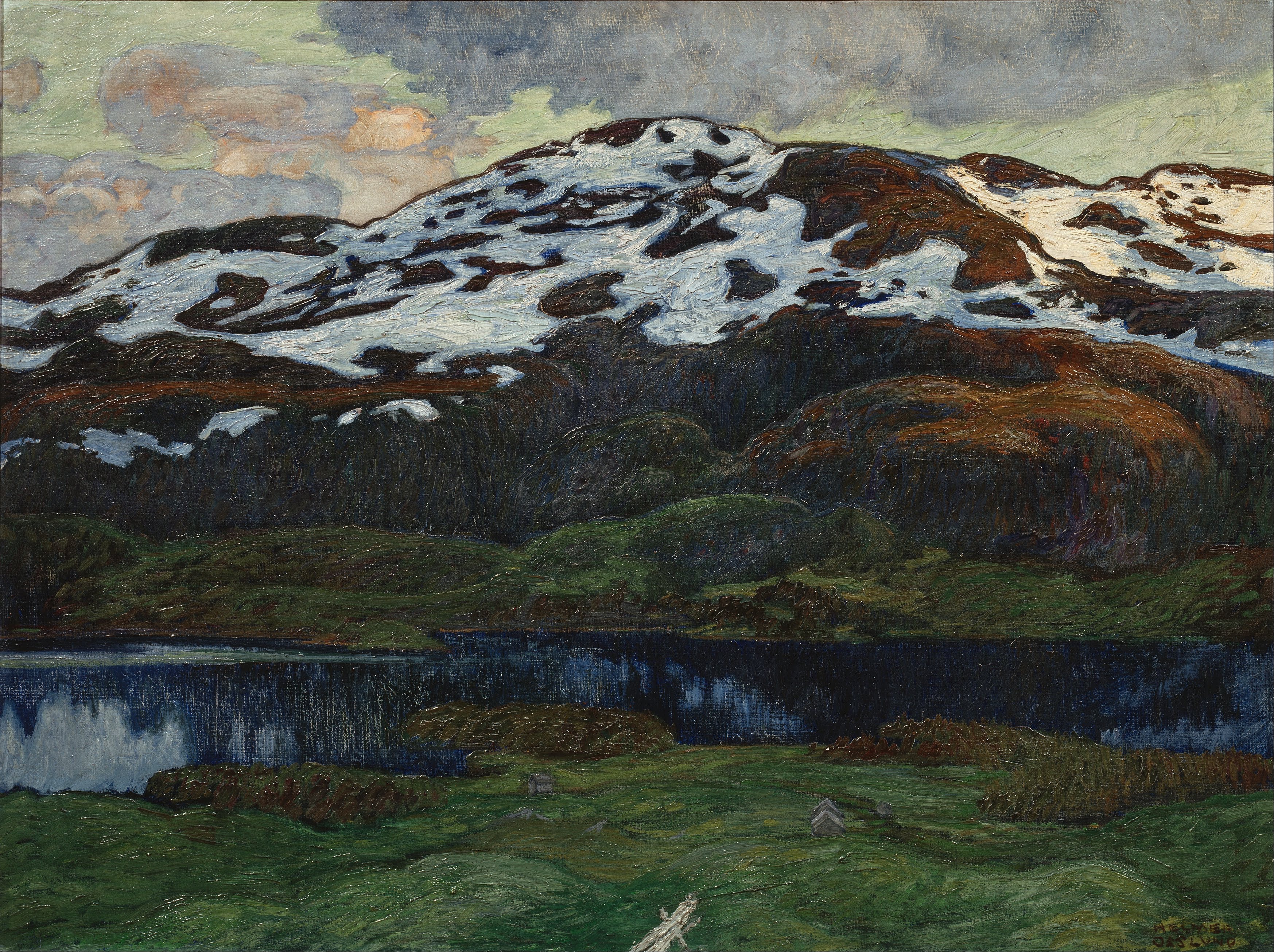 A Summer Evening by Kallsjön by Helmer Osslund (1866 - 1938) (Swedish) Born in Sundsvall. Died in Stockholm. Details on Google Art Project