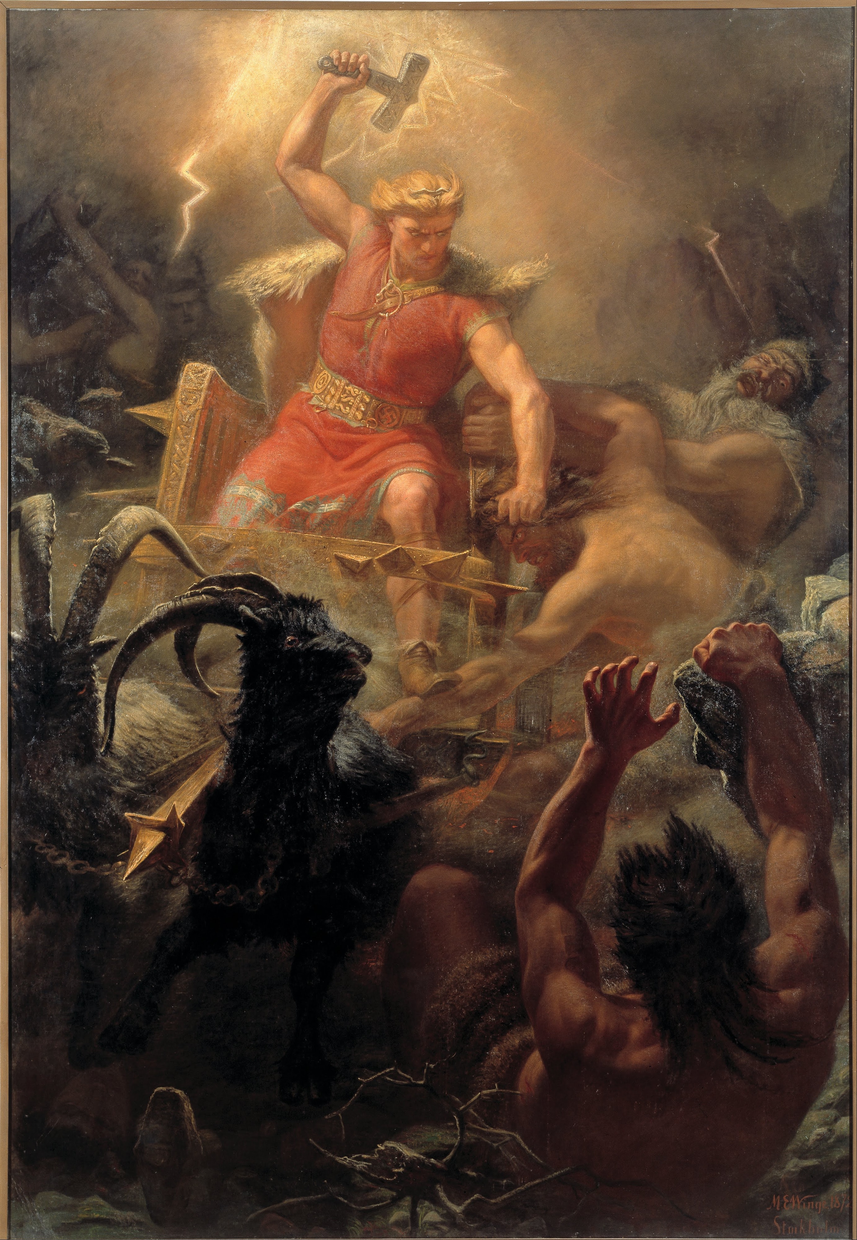 Tor's Fight with the Giants by Mårten Eskil Winge