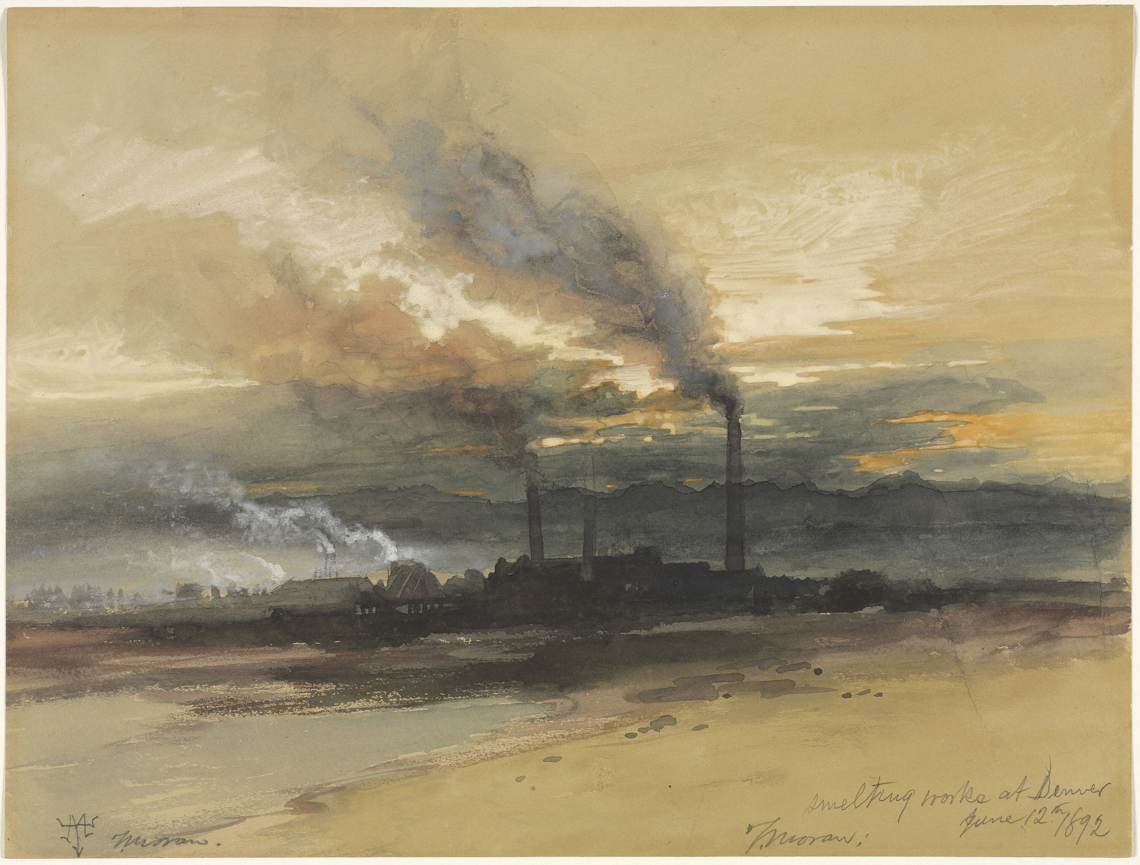 Smelting Works at Denver by Thomas Moran