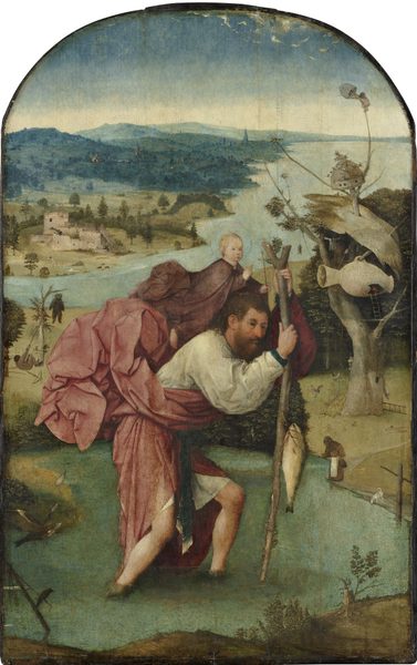 Saint Christopher Carrying the Christ Child by Hieronymus Bosch