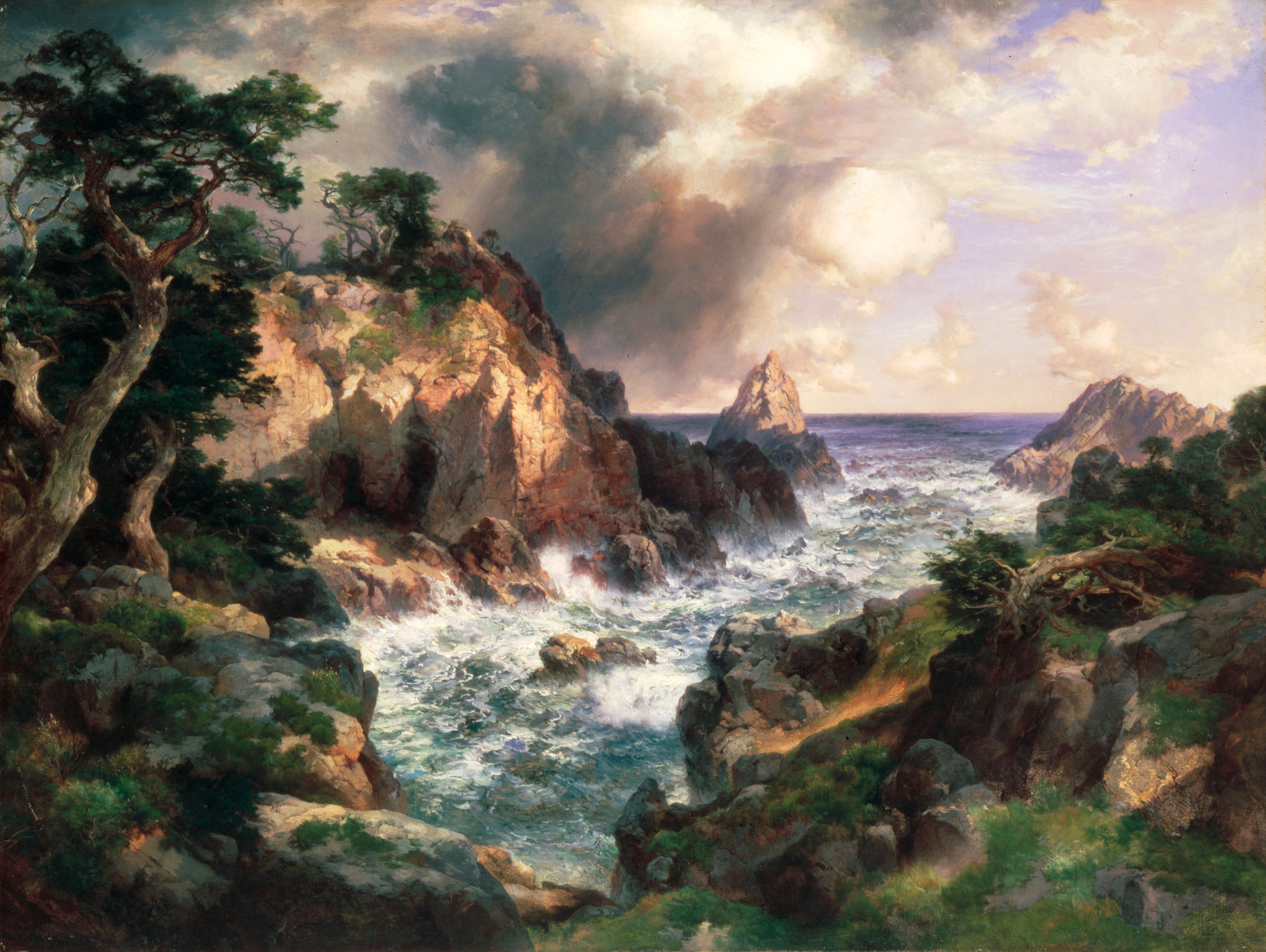 Point Lobos, Monterey, California by Thomas Moran