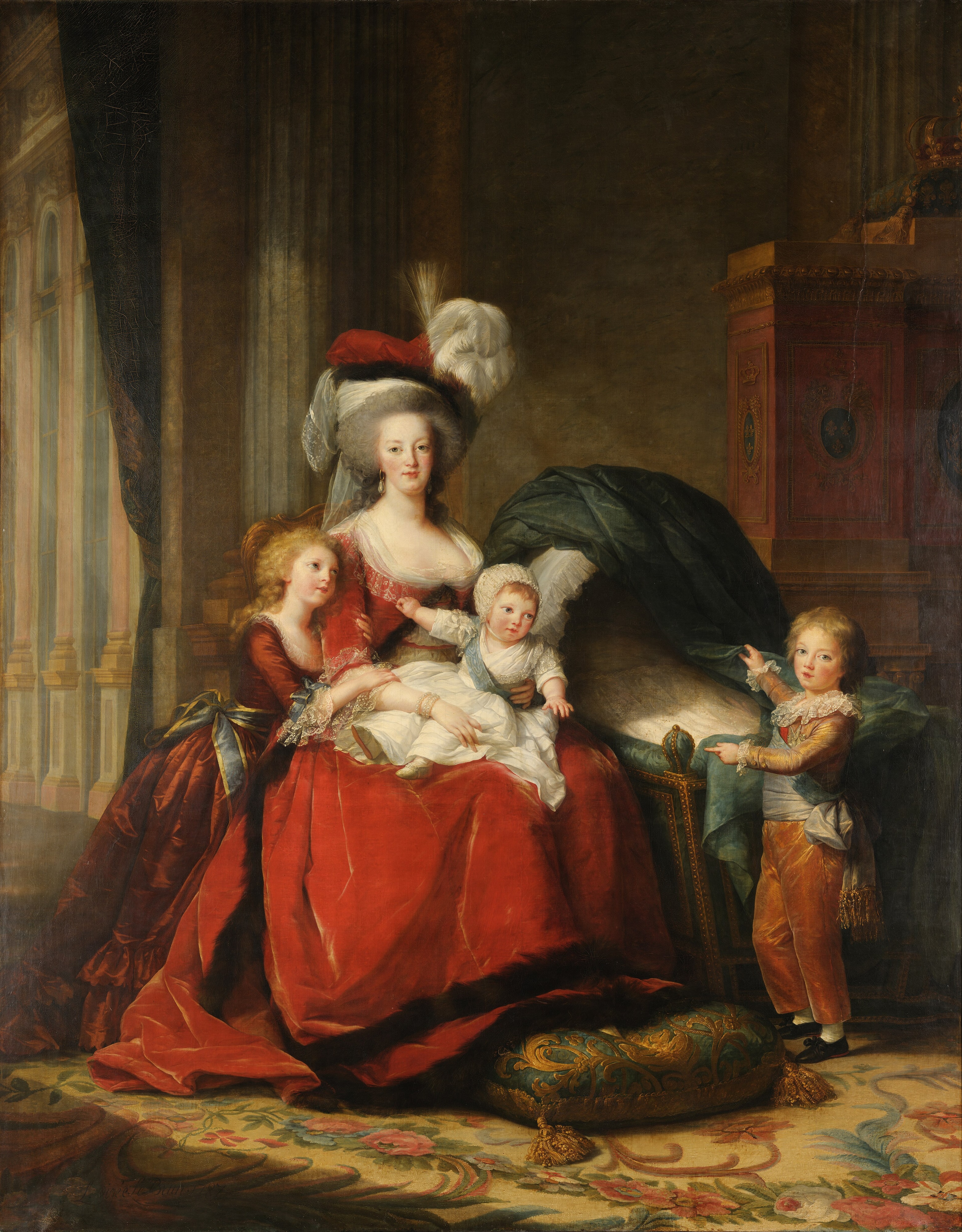 Marie-Antoinette de Lorraine-Habsbourg, Queen of France, and her children by Élisabeth Louise Vigée Le Brun