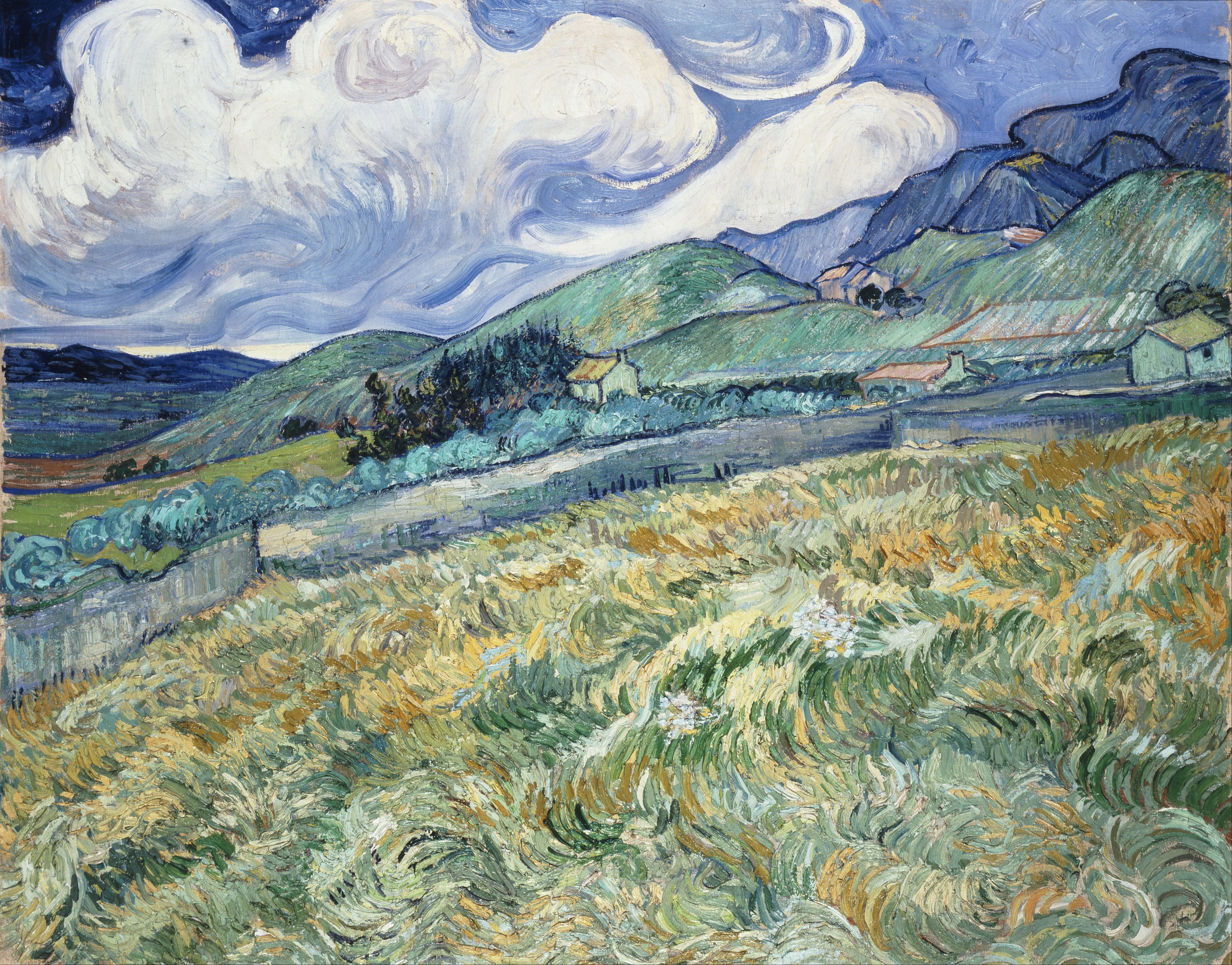Mountainous Landscape Behind Saint-Paul Hospital, 1889, by Vincent van Gogh