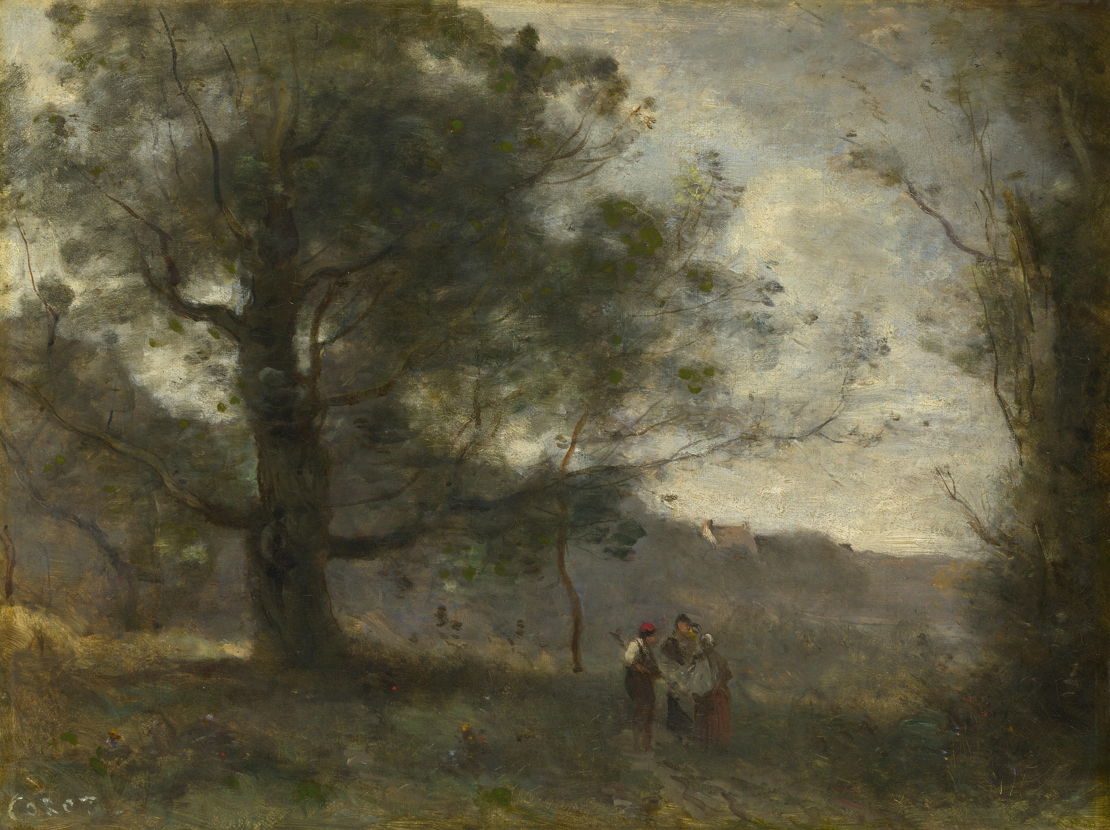 The Oak in the Valley by Jean-Baptiste Camille Corot
