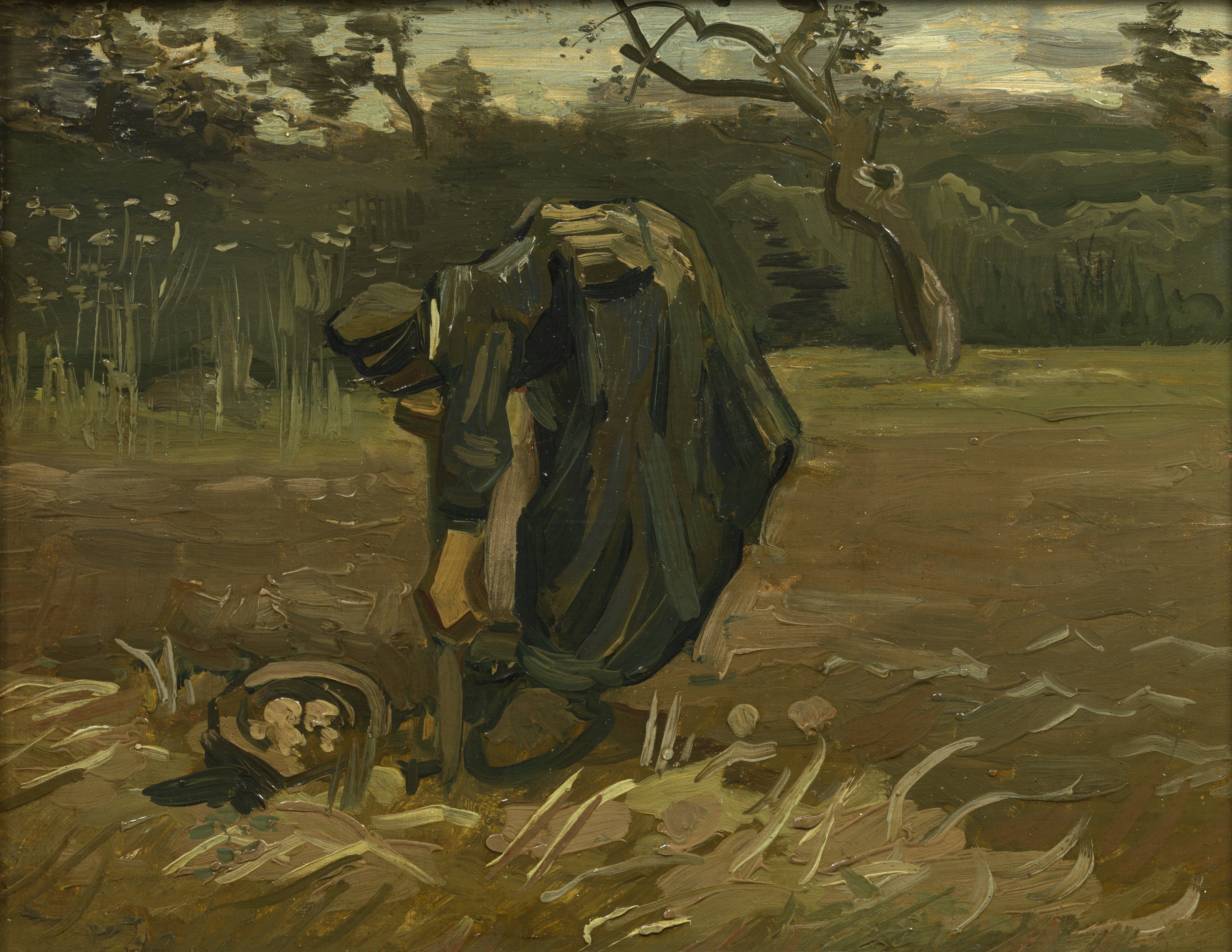 Peasant Woman Digging Up Potatoes, 1885, by Vincent van Gogh