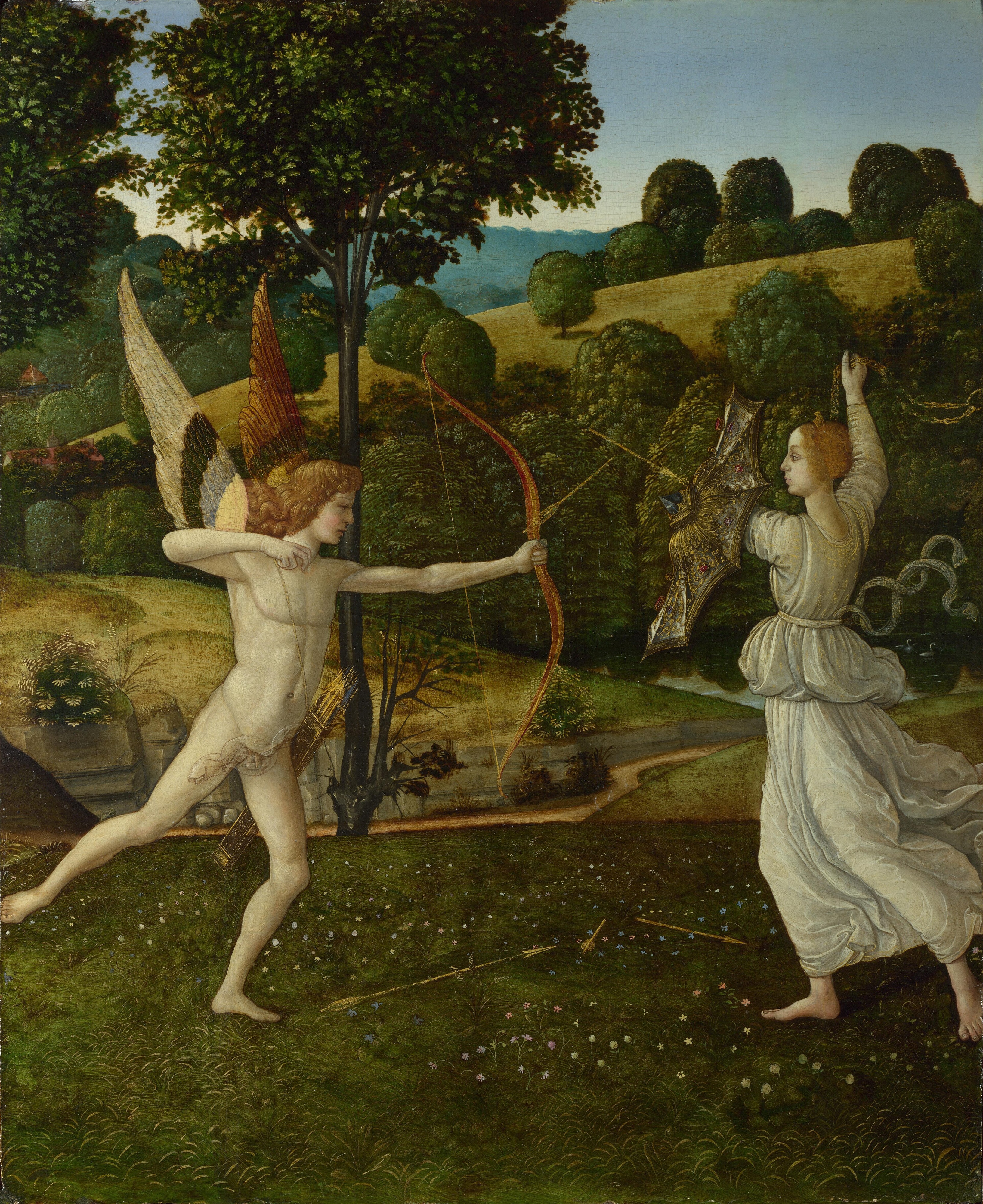 The Combat of Love and Chastity by Gherardo di Giovanni del Fora