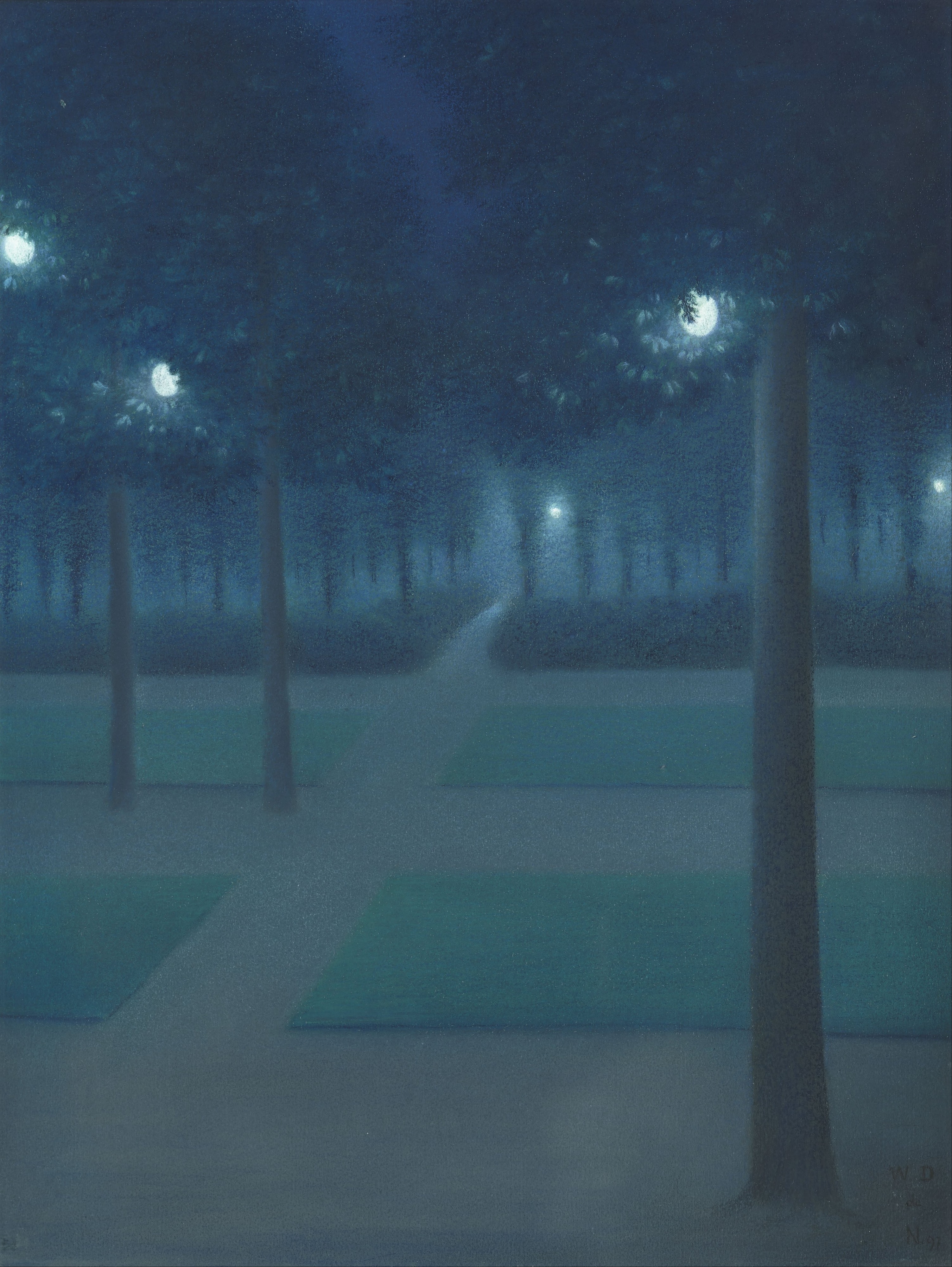 Nocturne au Parc Royal de Bruxelles by William Degouve de Nuncques