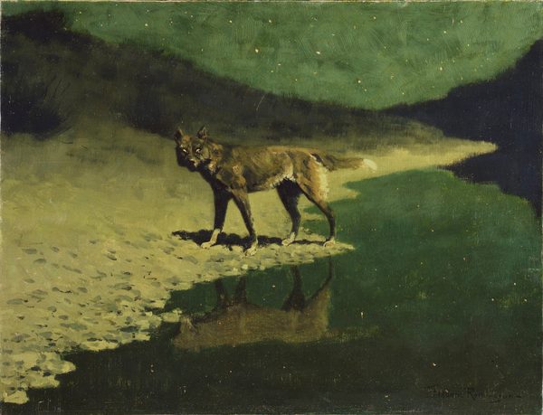 Moonlight, Wolf by Frederic Remington