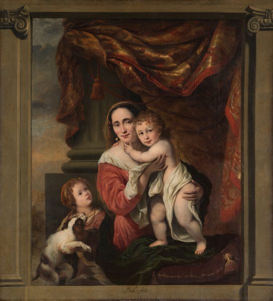 Caritas: Johanna de Geer (1629-91) with her children Cecilia Trip (1660-1728) and Laurens Trip (b 1662) by Ferdinand Bol