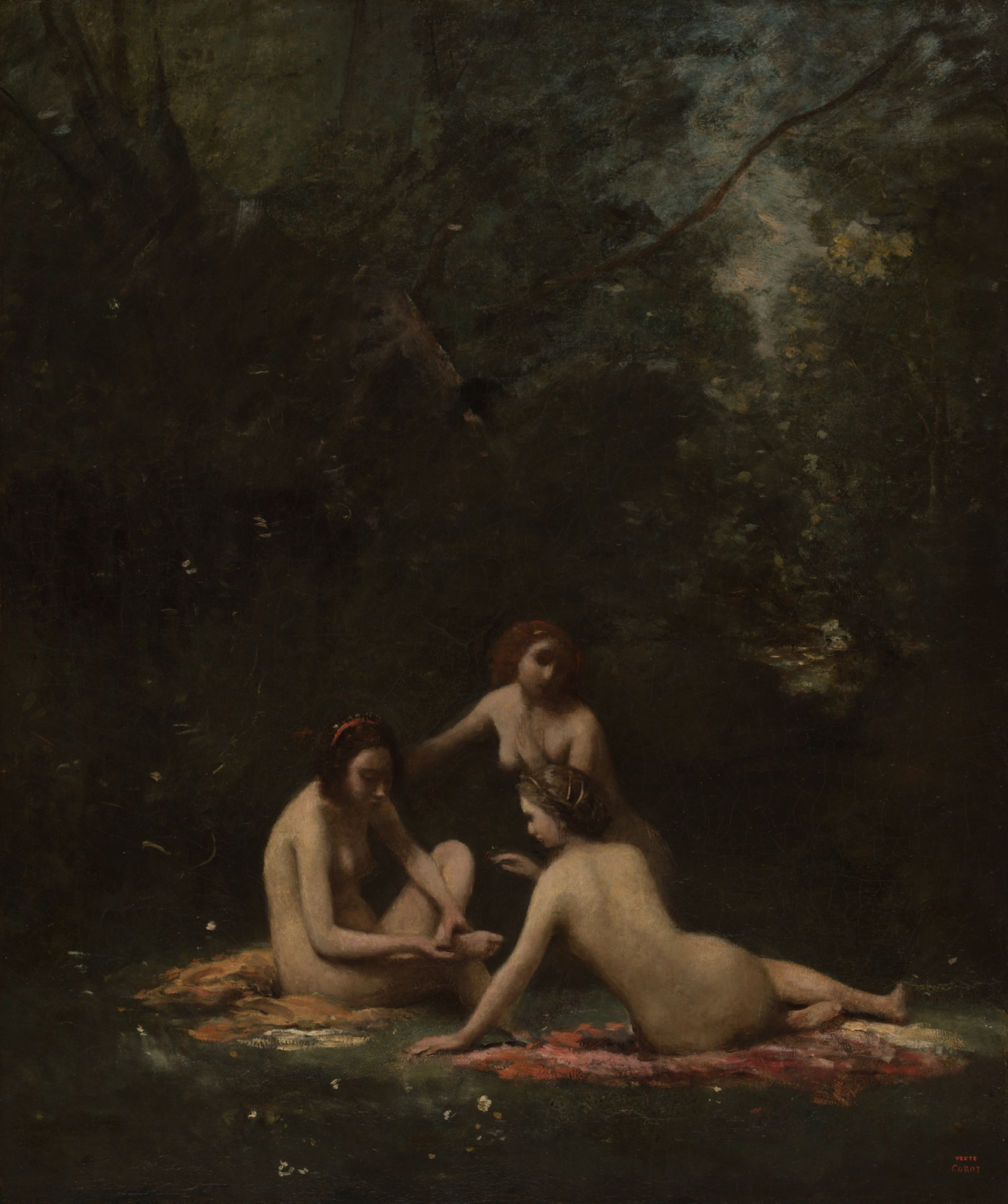 A work made of oil on canvas.