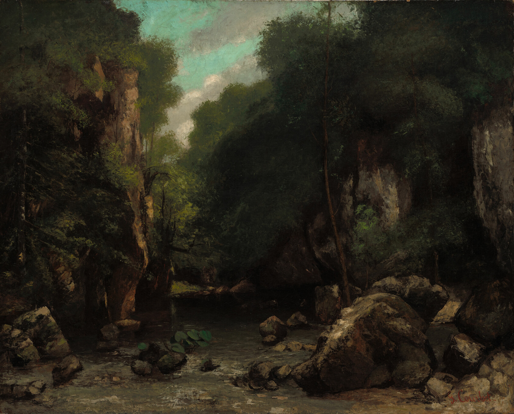 A work made of oil on canvas.