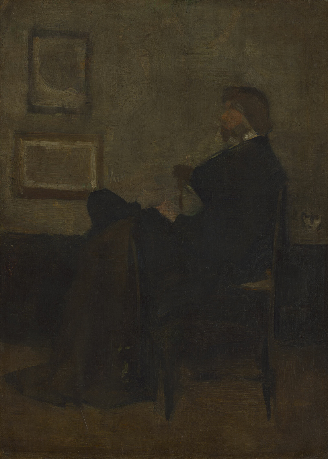 A work made of oil on canvas.