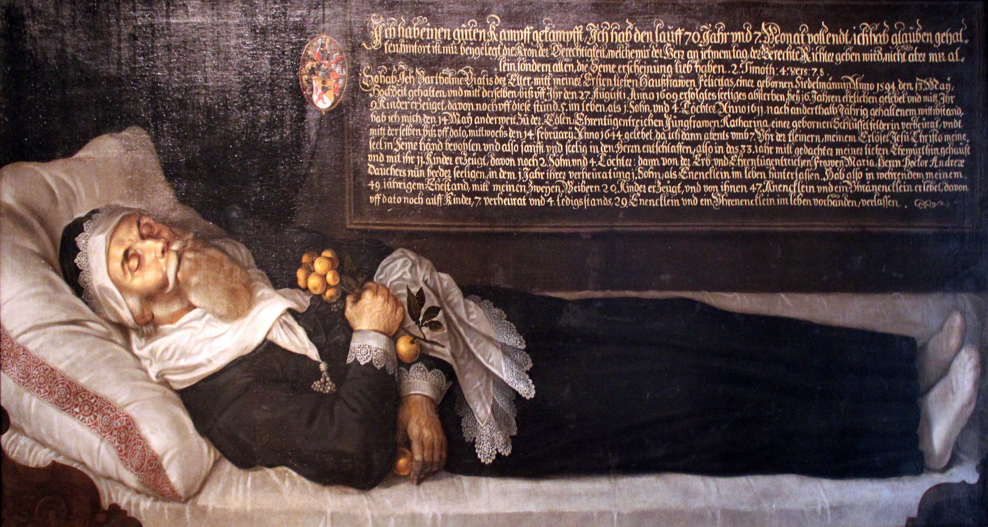 Bartholomäus II. Viatis (1573-1644) on his deathbed by unknown Nuremberg artist