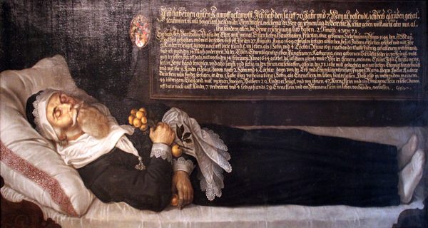 Bartholomäus II. Viatis (1573-1644) on his deathbed by unknown Nuremberg artist